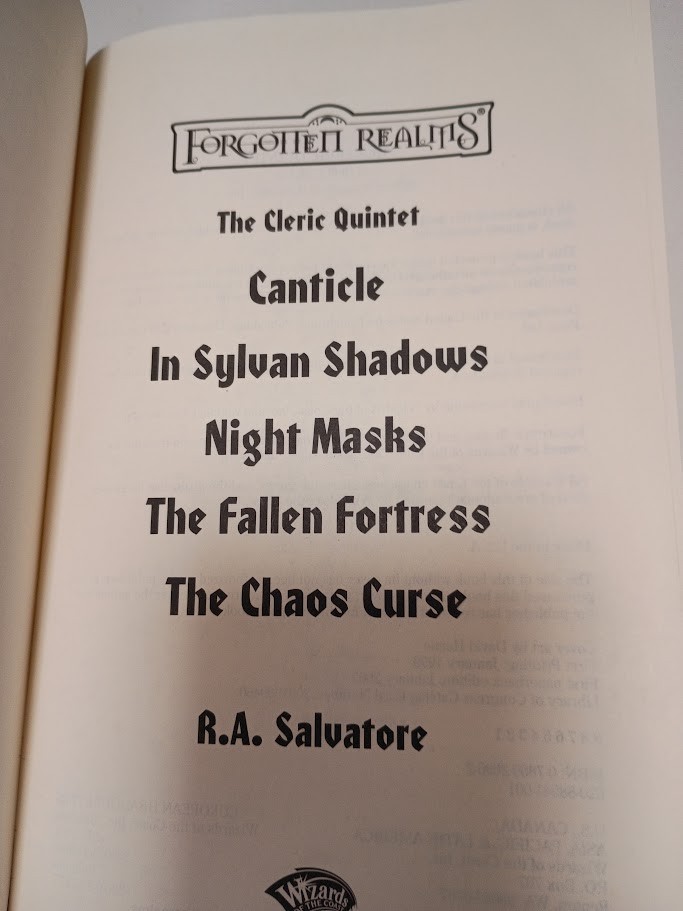 Cleric Quintet Collector&rsquo;s Edition R.A. Salvatore Forgotten Realms 5 Novels TPB