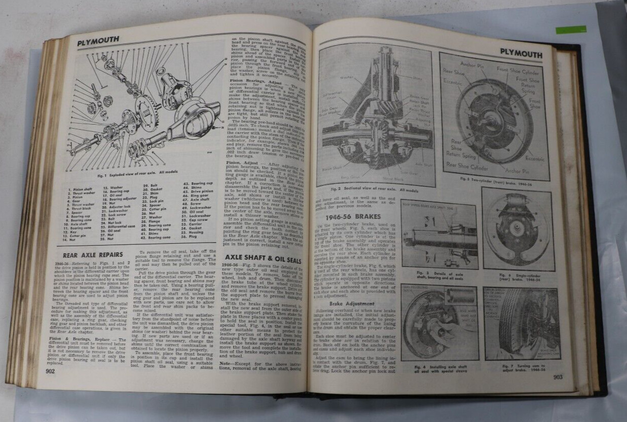 1956 Motor&rsquo;s Auto Repair Manual 19th Edition Car Auto Vehicle Mechanic 1946-1956