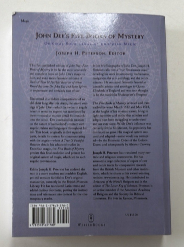 John Dee&rsquo;s Five Books of Mystery Original Sourcebook of Enochian Magic 2003 1st