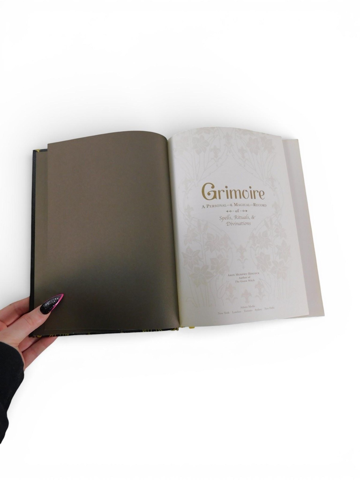 Grimoire Arin Murphy-Hiscock Adams Media Black Gold HC Witchcraft Magic Journal
