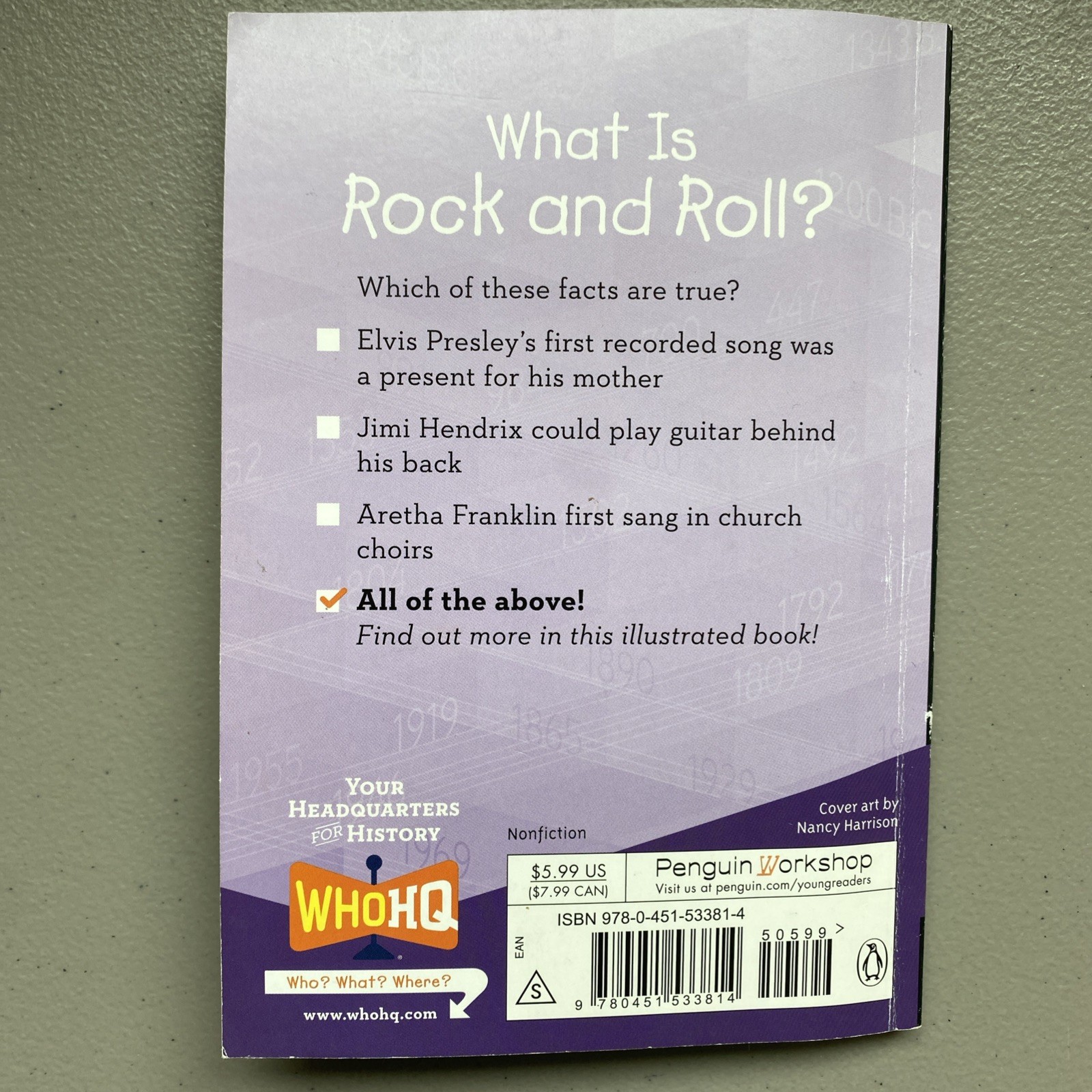 What Is Rock and Roll? (What Was?) – paperback O&rsquo;Connor, Jim|Who HQ|Copeland…