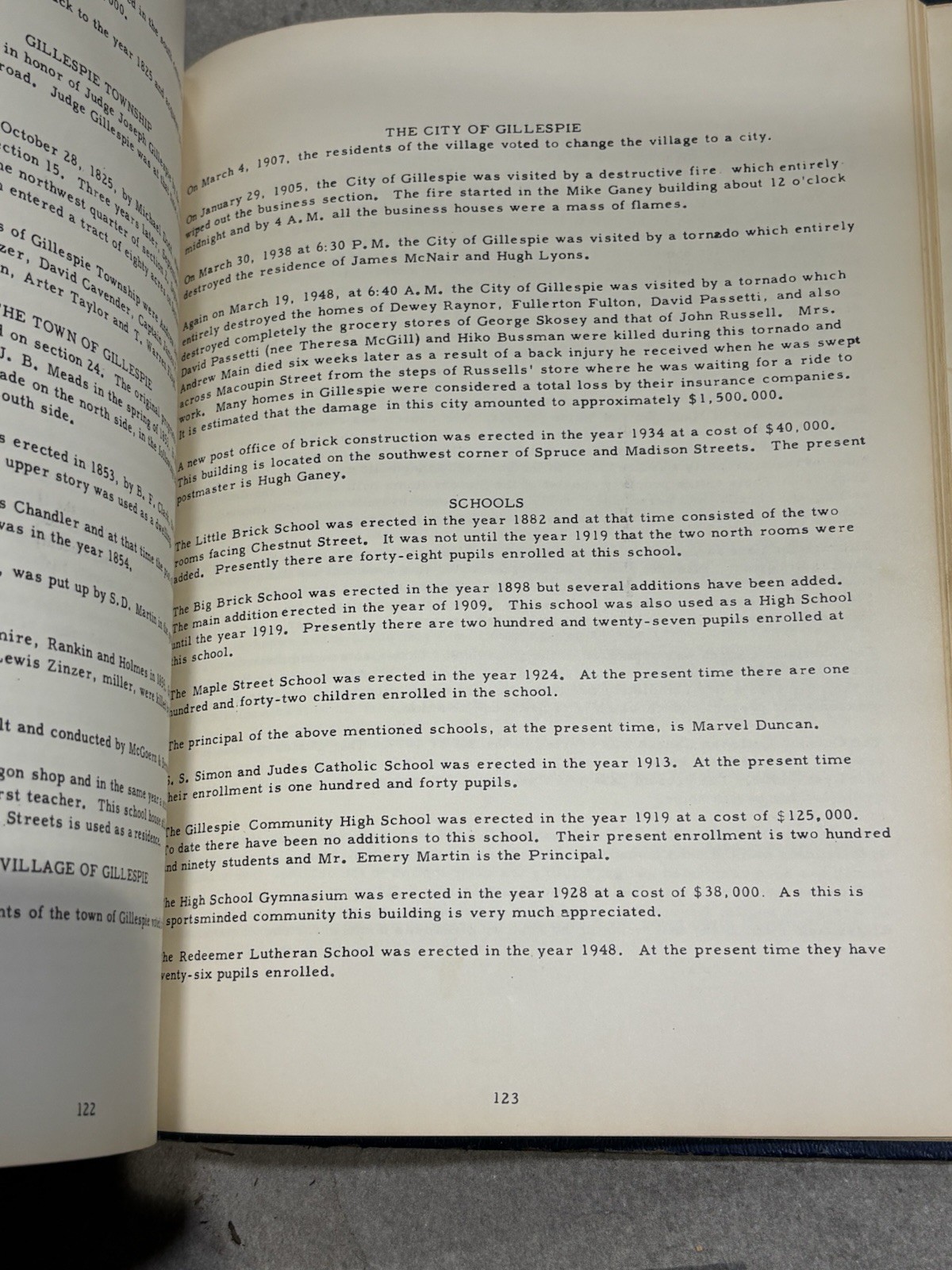 Service Record World War I & II Gillespie Illinois