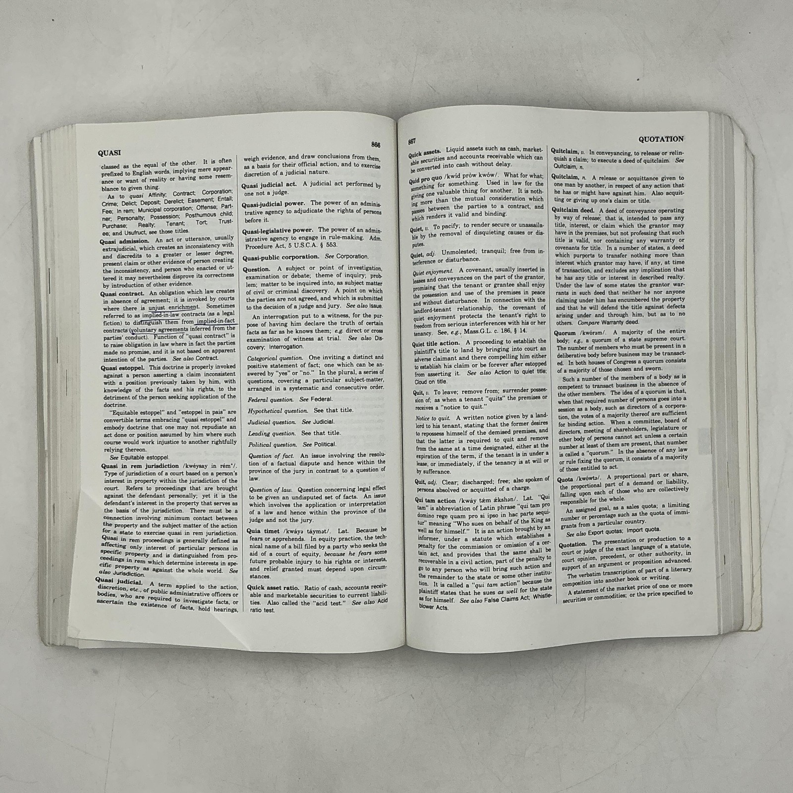 Vintage Black&rsquo;s Law Dictionary With Pronunciations Henry Black Blue PB 1994 Law