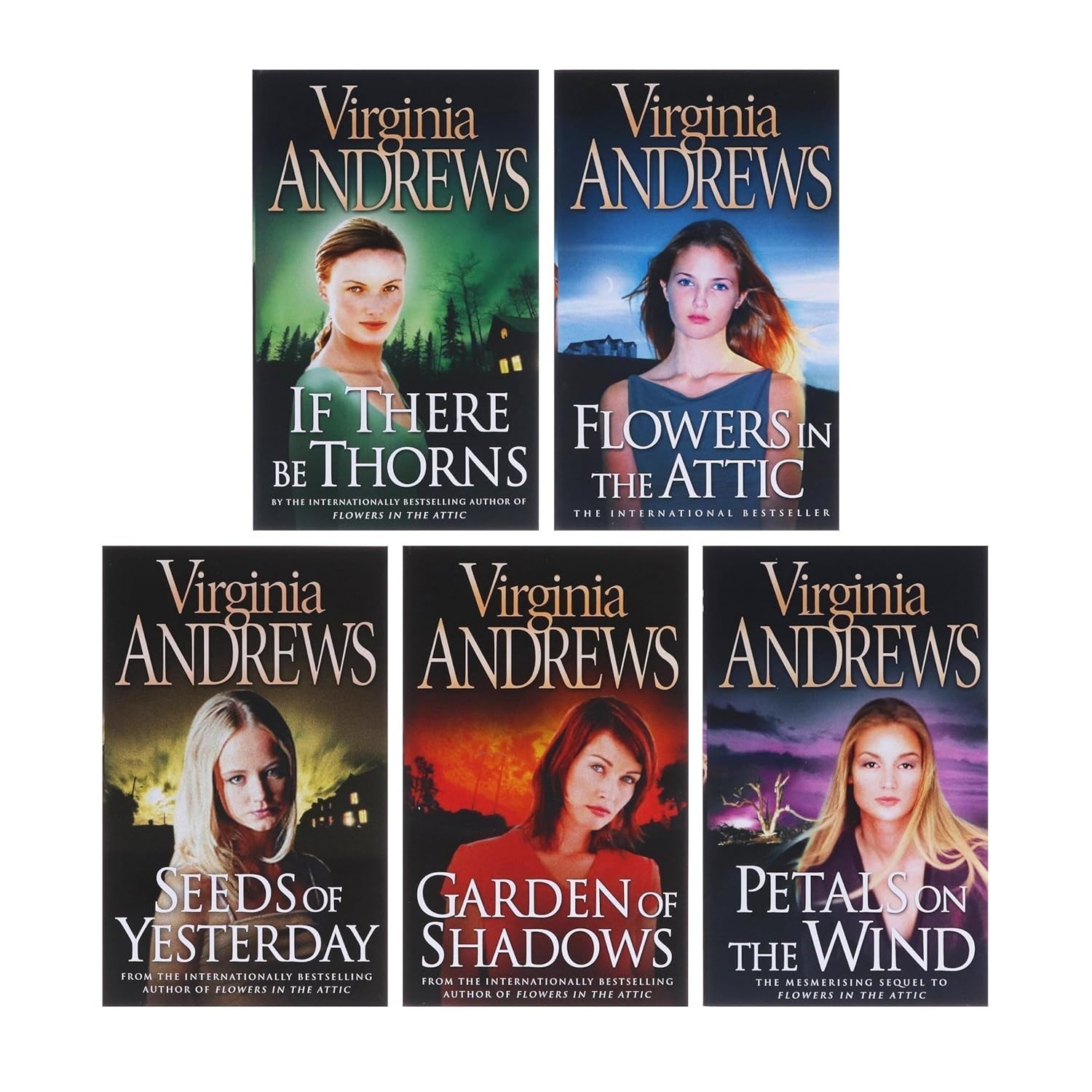 V.C. Andrews Flowers in the Attic Series 5 Book Set Paperback Collection Gothic