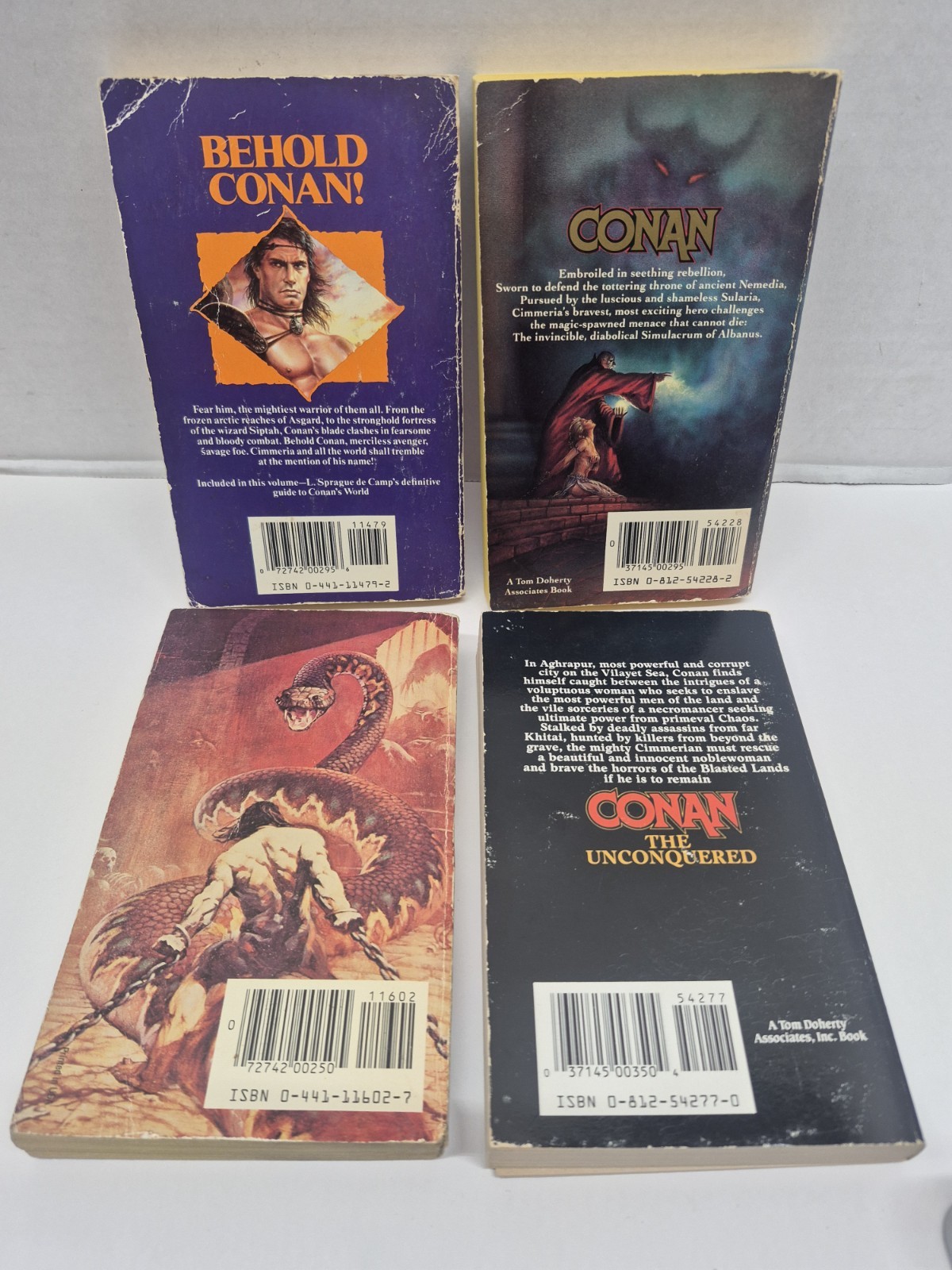 Vintage Conan the Barbarian Paperback Book Lot 4 Novels Swordsman Usurper READ