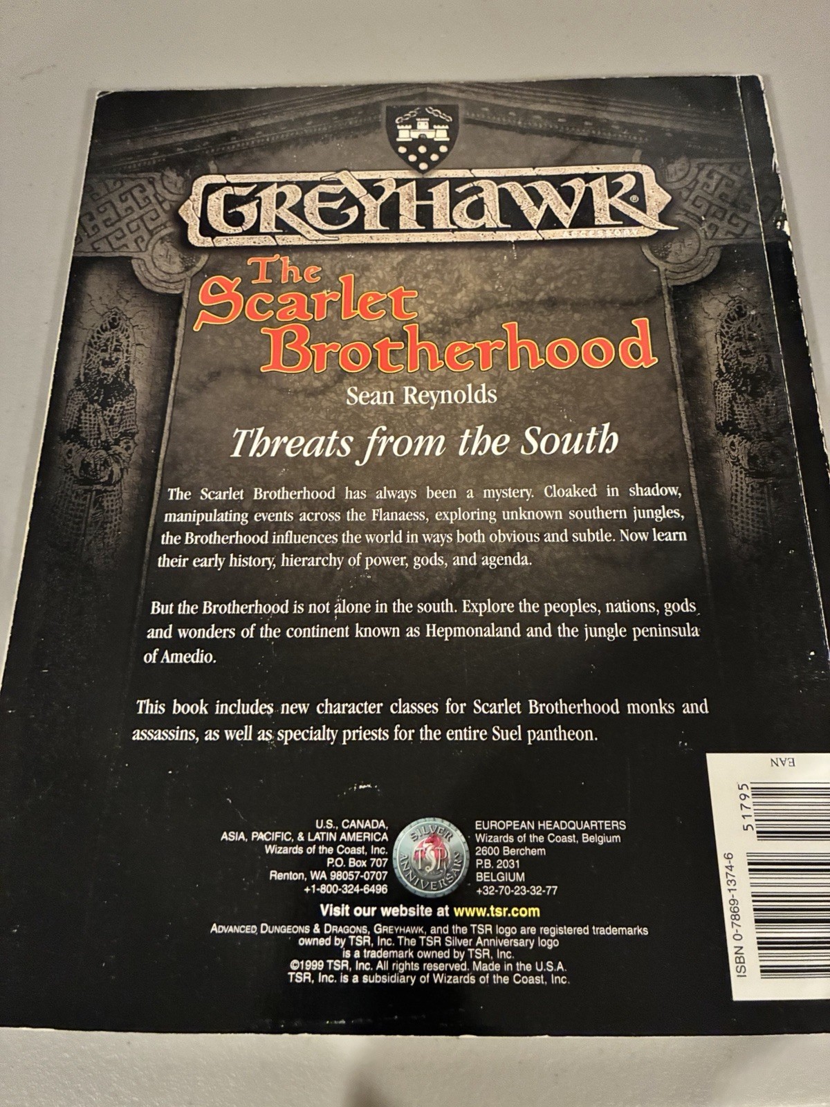 Scarlet Brotherhood Greyhawk AD&D Dungeons & Dragons TSR11374 (1999) MINT W/ Map