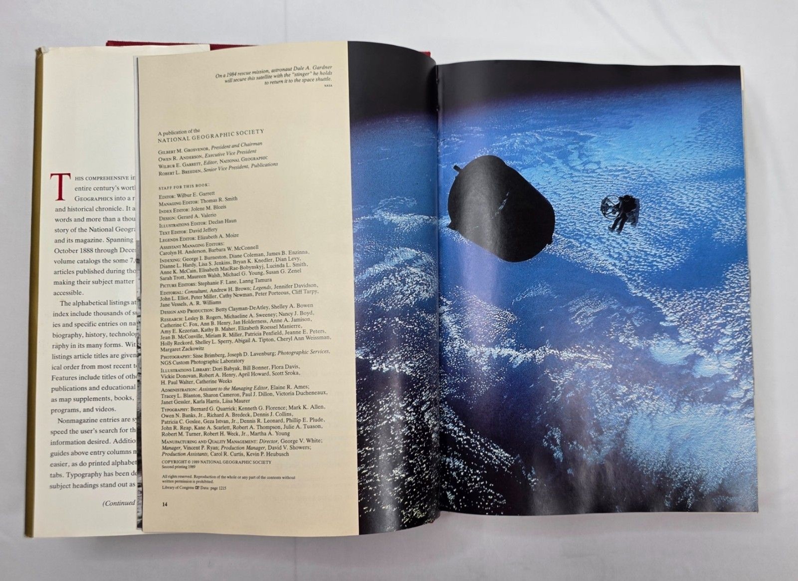National Geographic Index 1888-1988 One Hundred Years Hardcover 1989 Dust Jacket