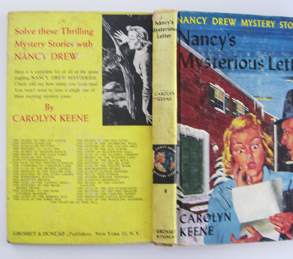 Nancy Drew Nancy&rsquo;s Mysterious Letter Book Hardcover #8 1966 Printing Blue Multi