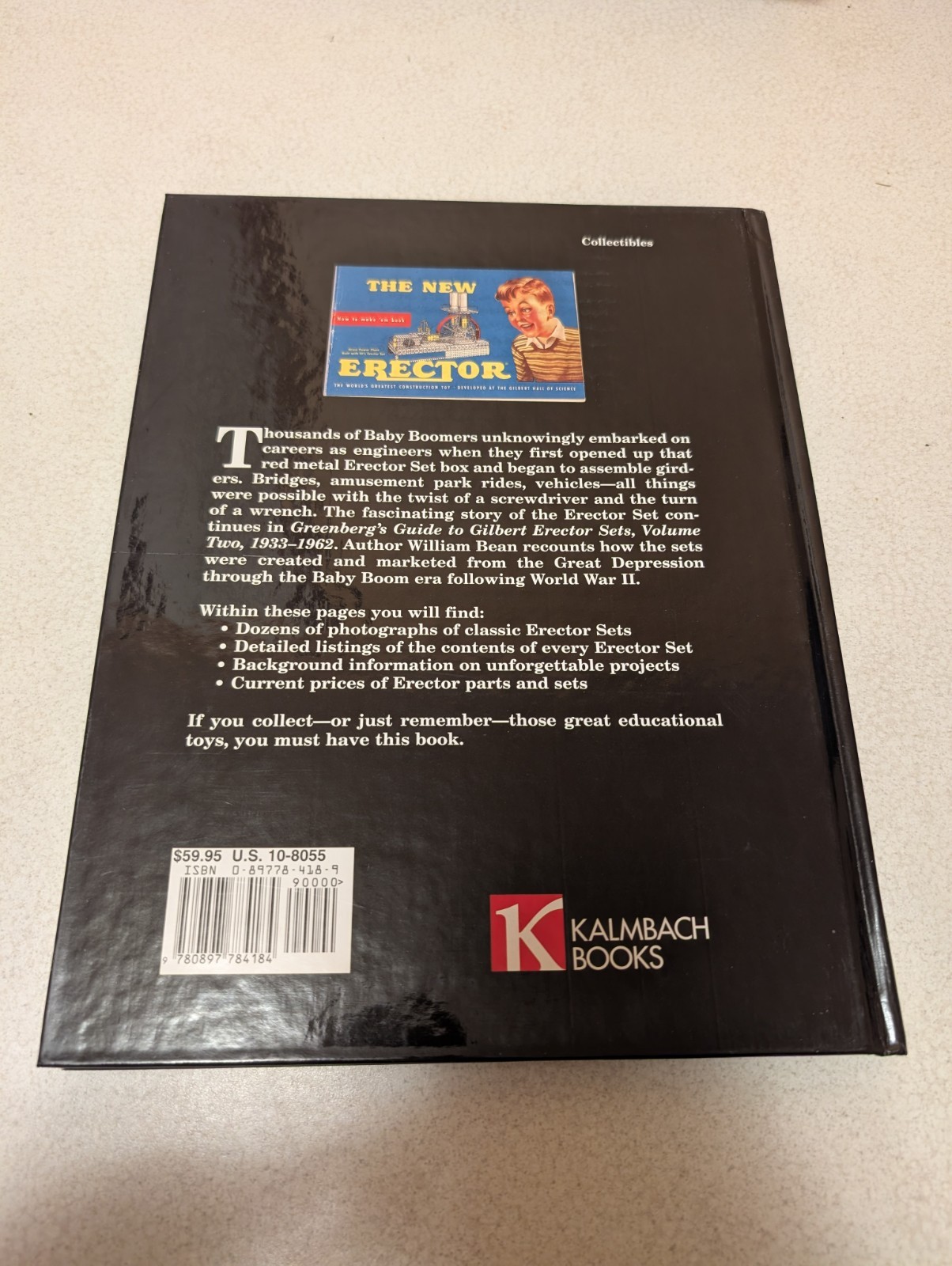 Greenberg&rsquo;s Guide to Gilbert Erector Sets, Vol. 2, 1933-1962- Hardcover ~New~