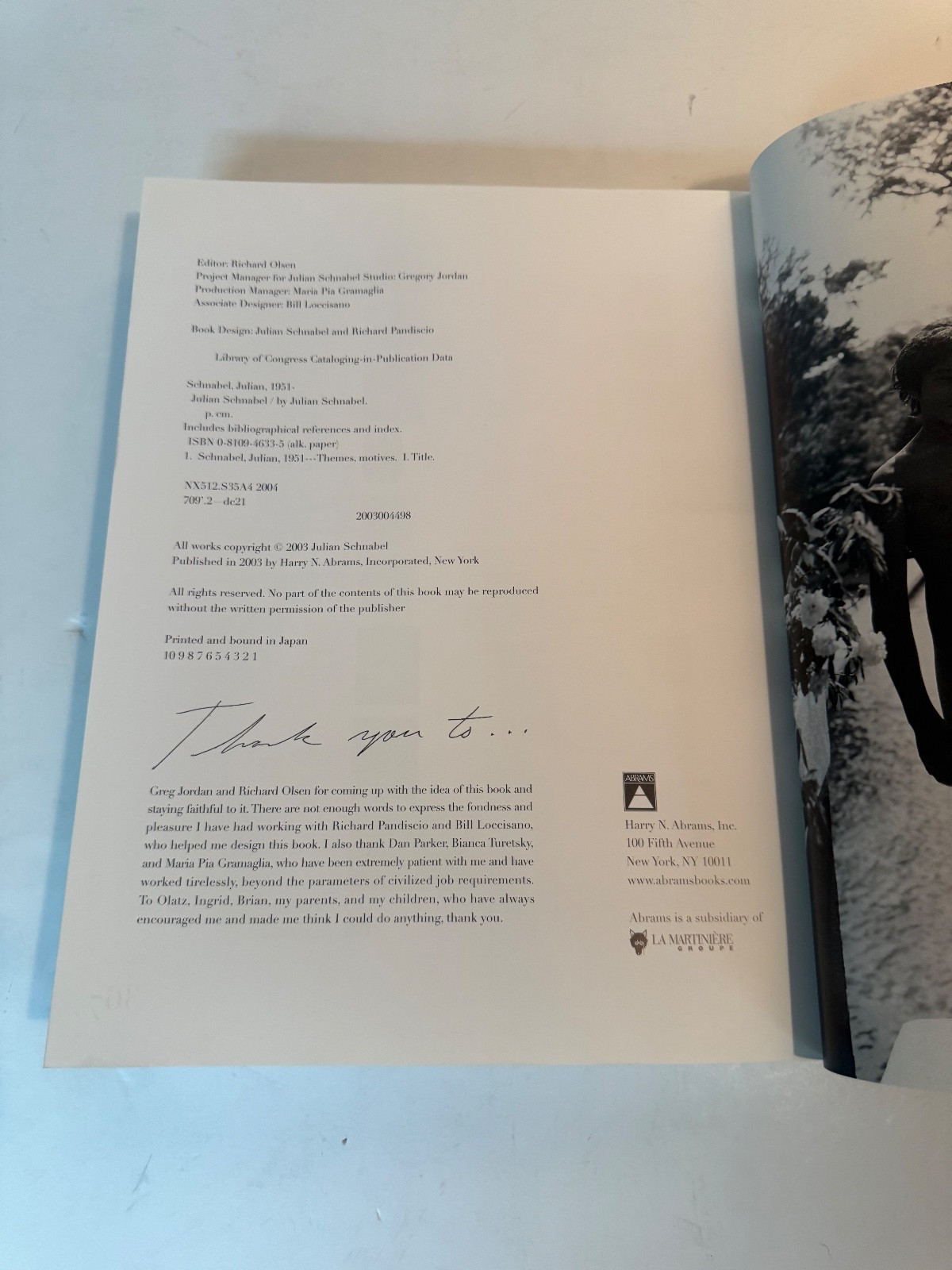 Julian Schnabel, Hardcover 2003 Abrams 14&Prime;x11&Prime;×2&Prime;~ NEW