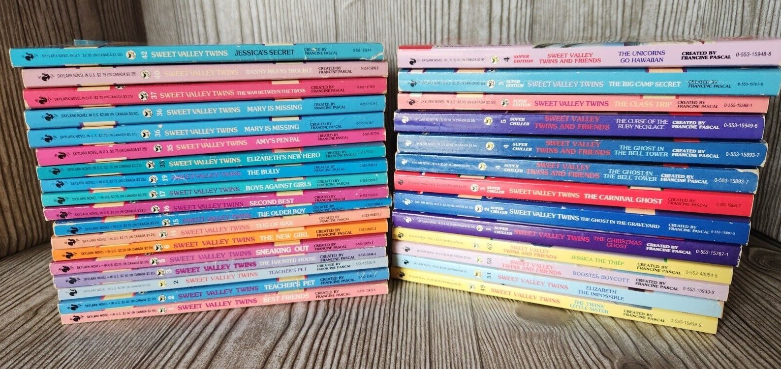1990&rsquo;s Sweet Valley Twins Books BUILD YOUR COLLECTION Francine Pascal Paperback