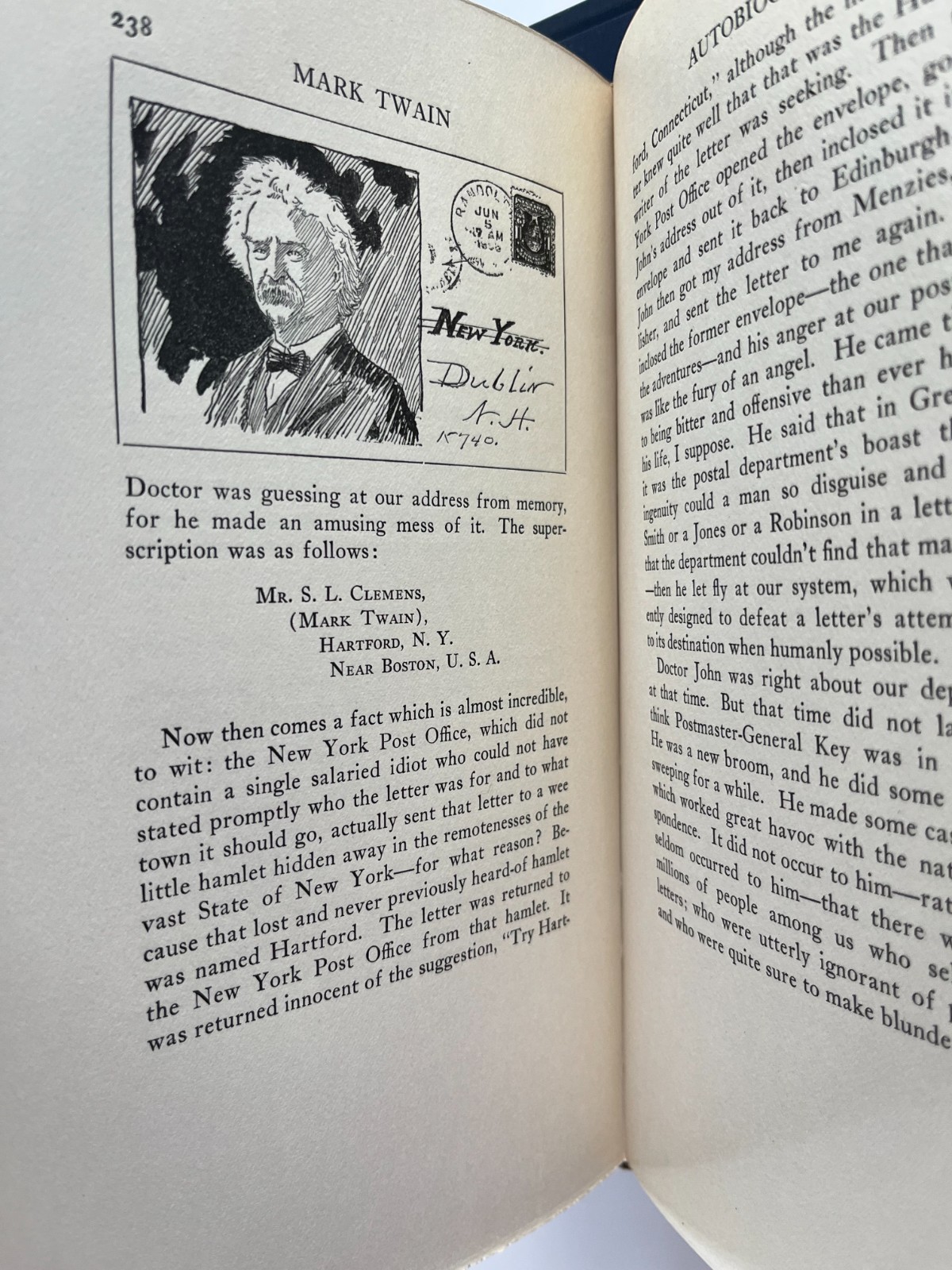 MARK TWAIN ~ Autobiography, 1924, 1st Edition, 2 Vol Set photogravure portraits