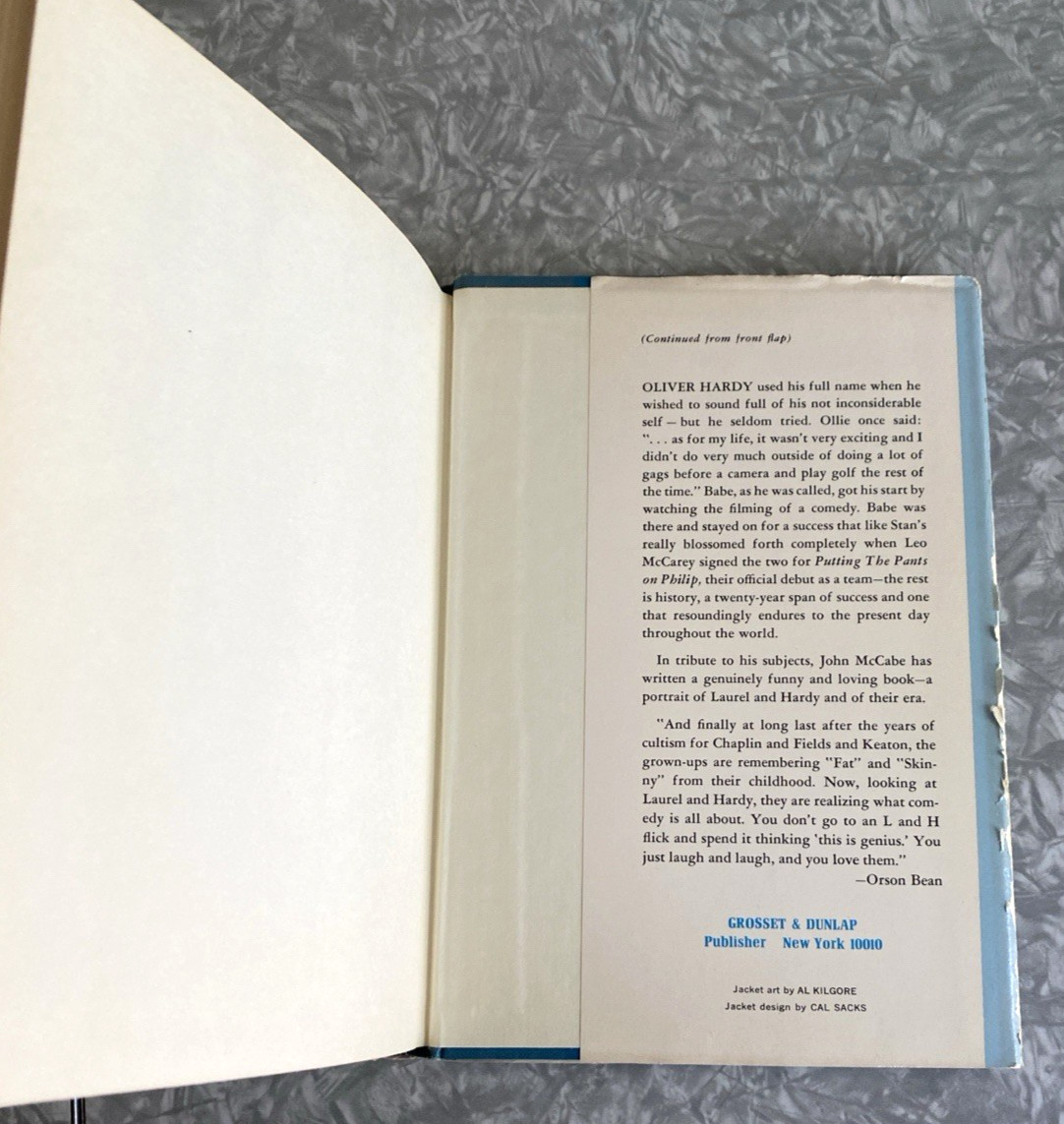 Mr. Laurel and Mr. Hardy John McCabe 1966 Edition HC DJ Dick Van Dyke Foreword