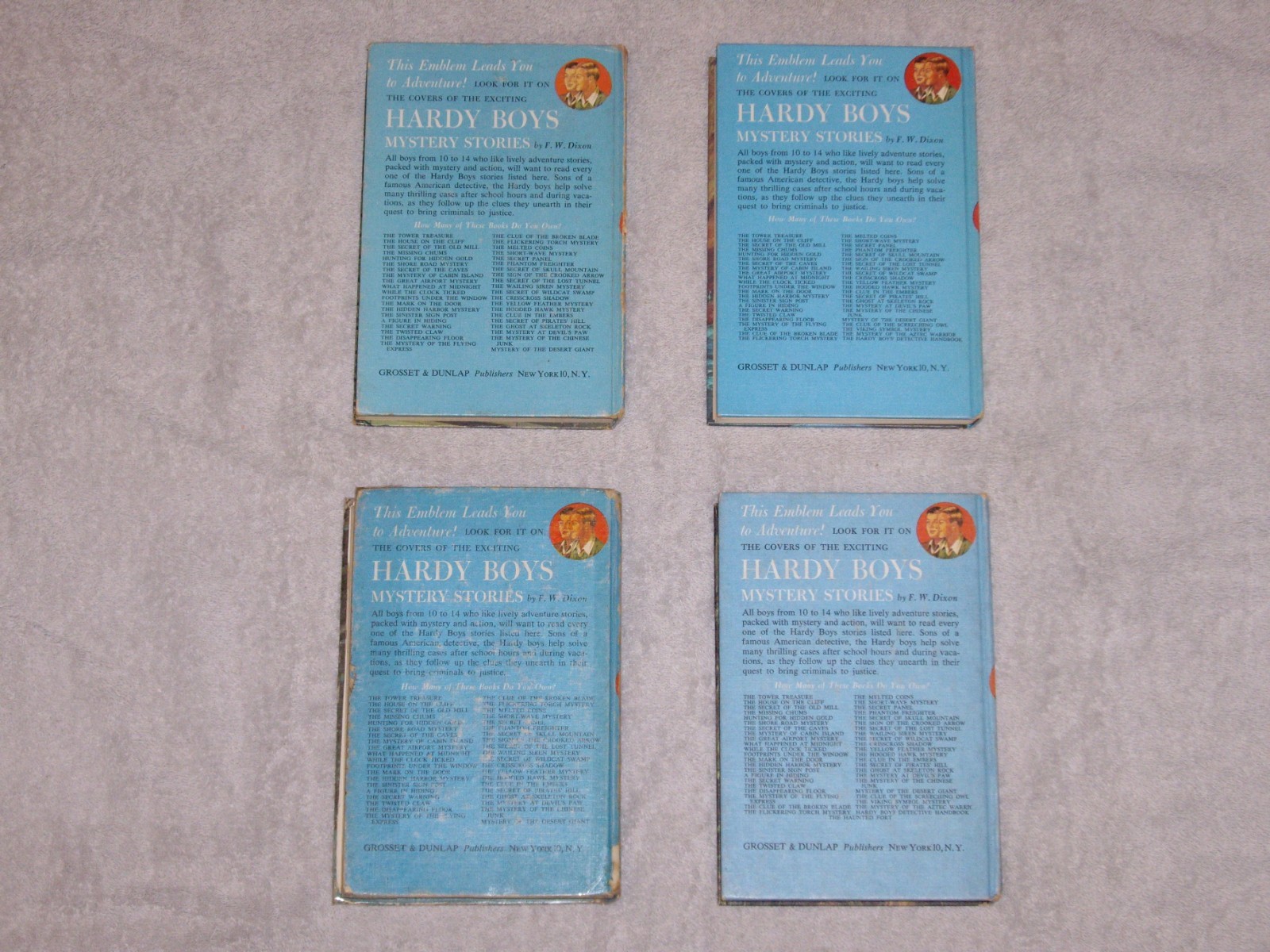 Vintage Hardcover Hardy Boys Books Blue Matte PC HC 1960&rsquo;s – 1970&rsquo;s Editions