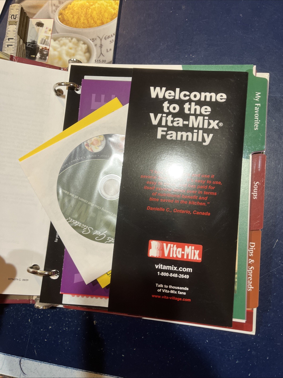 Vita-Mix Whole Food Recipes 3-Ring Binder & Owner&rsquo;s Manual, 2009 Spiral HC +