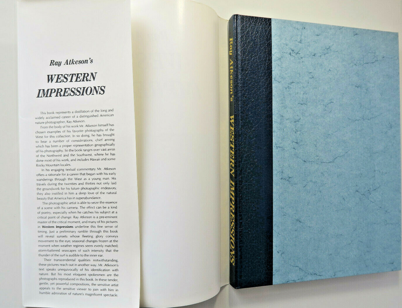 Ray ATKESON&rsquo;S Western Impressions; SIGNED HC/DJ 1976 *Like New*