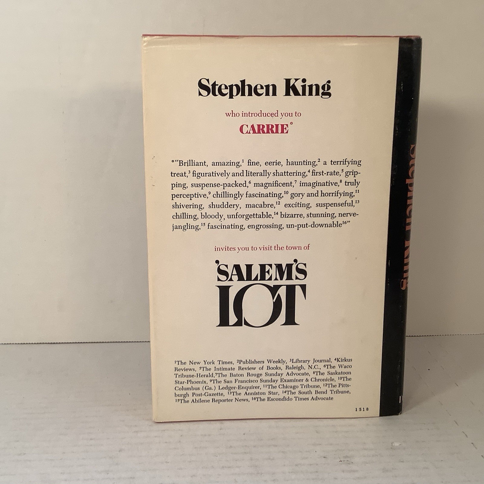 Salem&rsquo;s Lot Stephen King HCDJ 1975 BCE Book Club Edition Doubleday