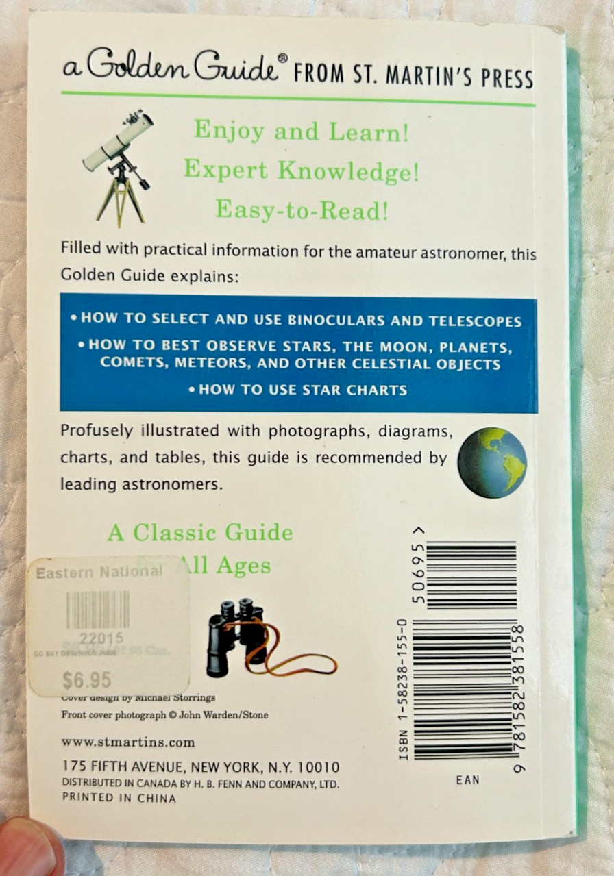 2002 The Sky Observer&rsquo;s Guide Golden Pocket Book 160 Pages