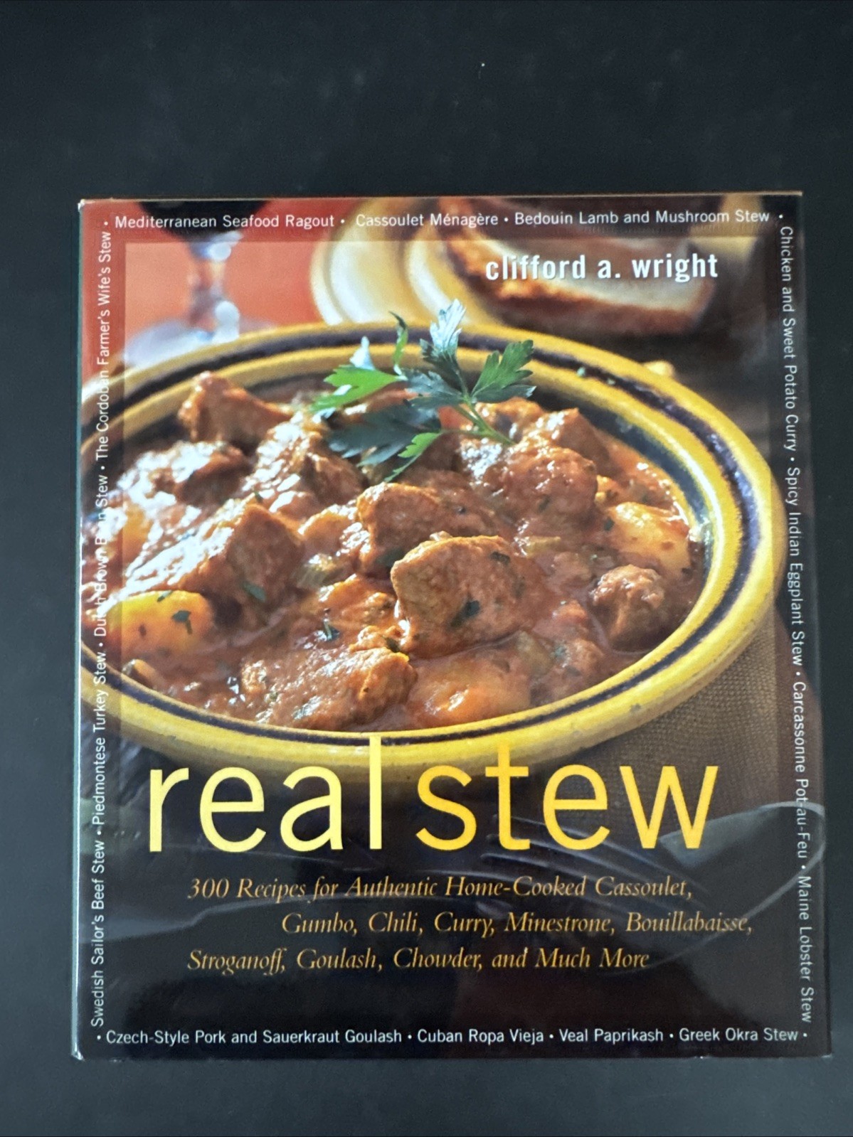Real Stew Authentic Home-Cooked by Clifford Wright (2002 Hardcover Cookbook)