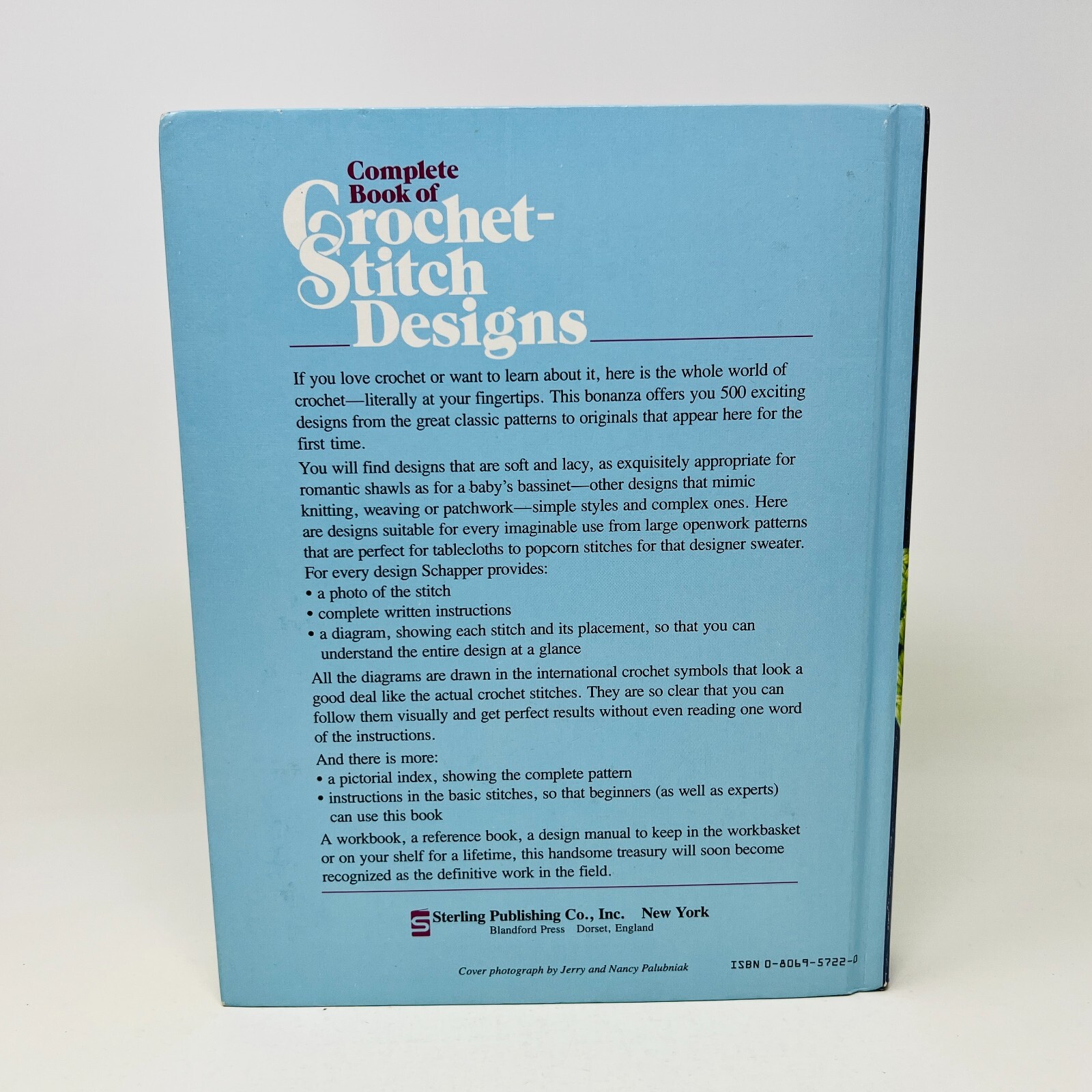 Complete Book of Crochet Stitch-Designs Linda Schapper Hardcover Patterns 1985