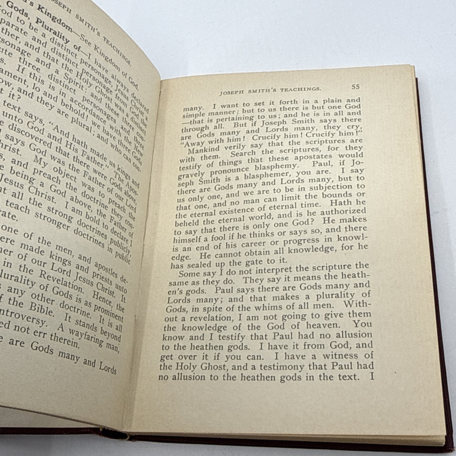 1912 Joseph Smith Teachings Classified Arrangement 1st Edition Edwin F Parry LDS