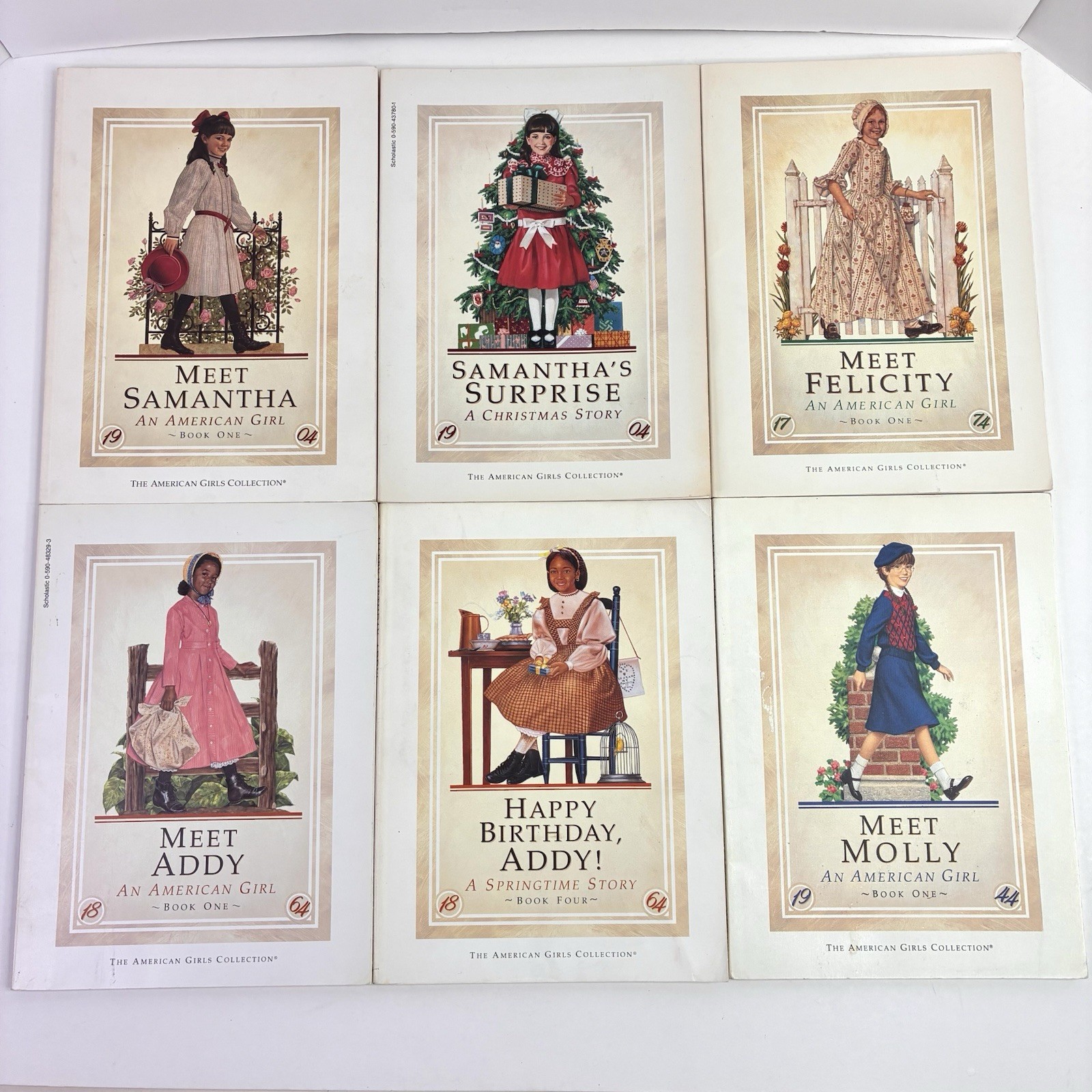 Lot of 6 Vintage American Girl Books Molly Felicity Samantha Addy Paperback