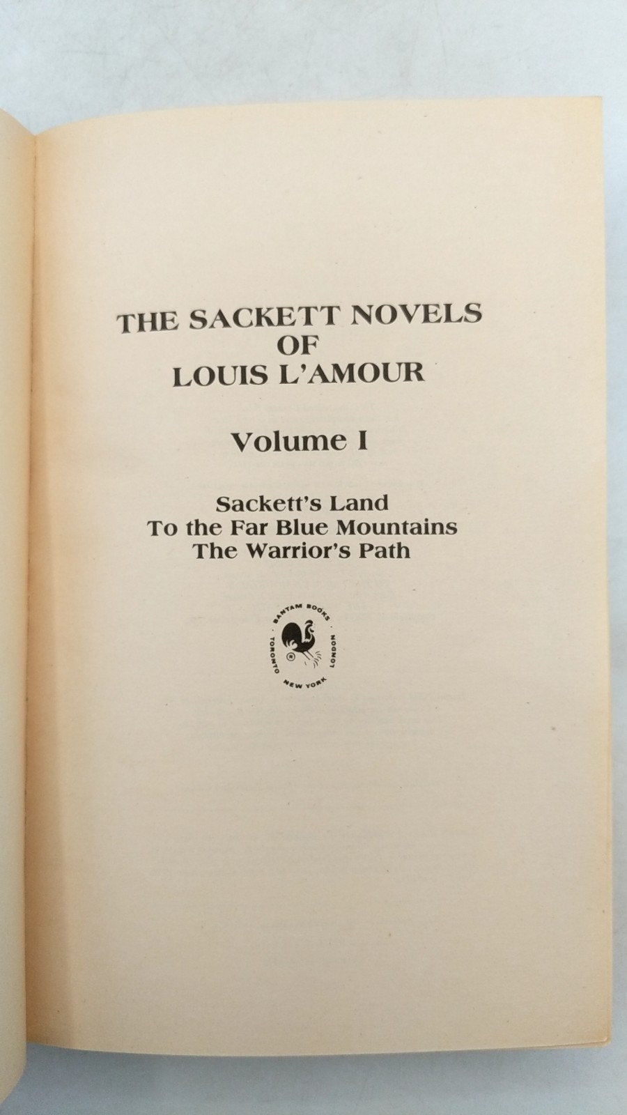 The Sackett Novels of Louis L&rsquo;Amour Volume I Louis L&rsquo;Amour Hardcover 1980