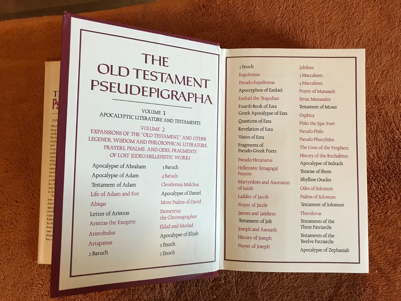 James H. Charlesworth Old Testament Pseudepigrapha vol 1 HB &rsquo;83 apocalyptic lit!