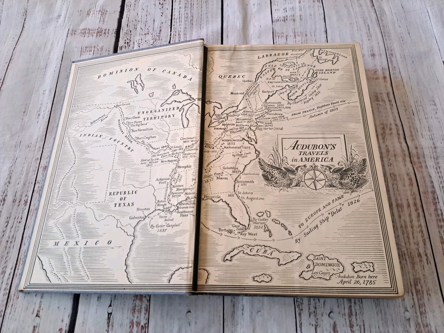 Audubon&rsquo;s America, Donald Culross Peattie 1940, 328 page HC