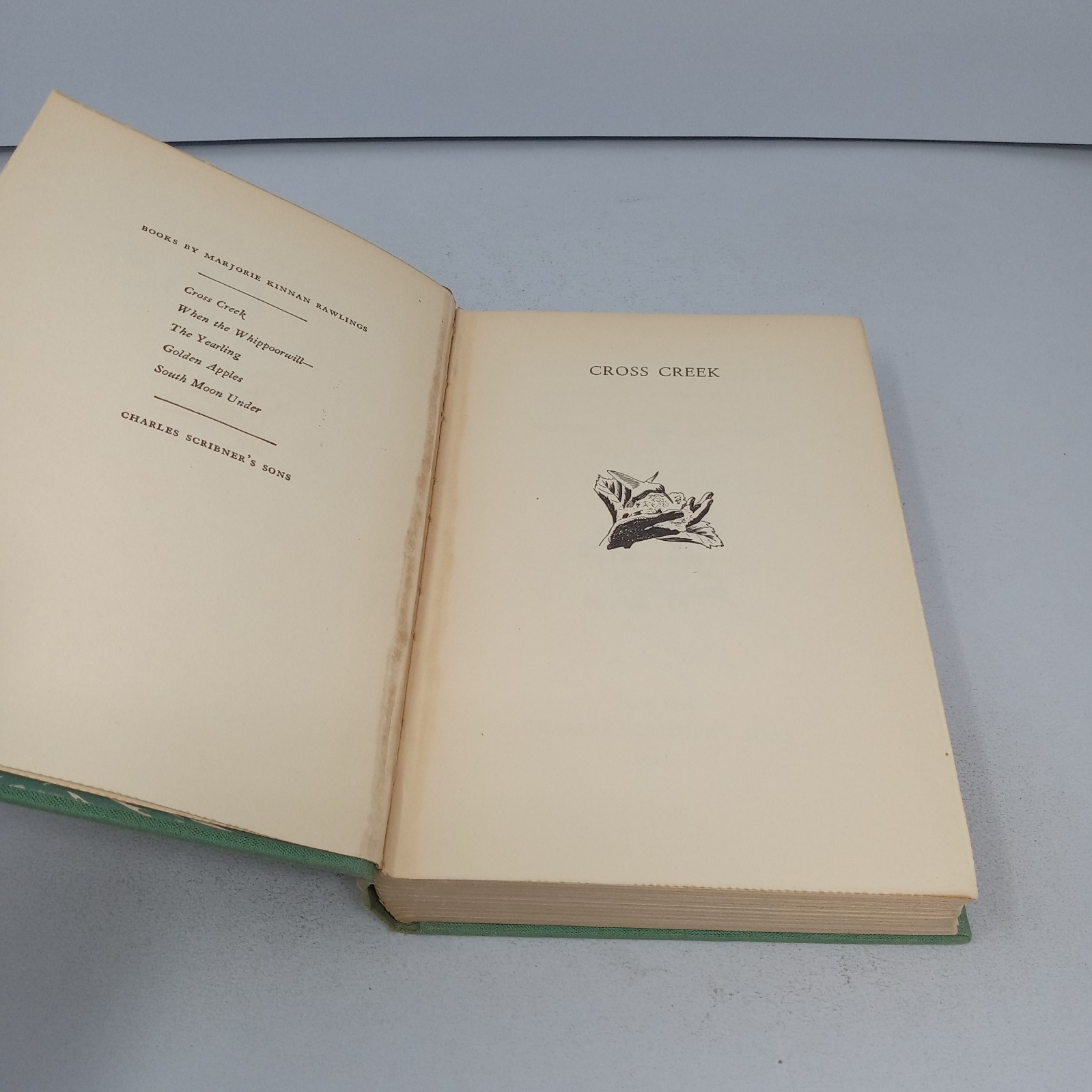 Cross Creek: 1942 Charles Scribner’s Sons Hardcover by Marjorie Kinnan Rawlings
