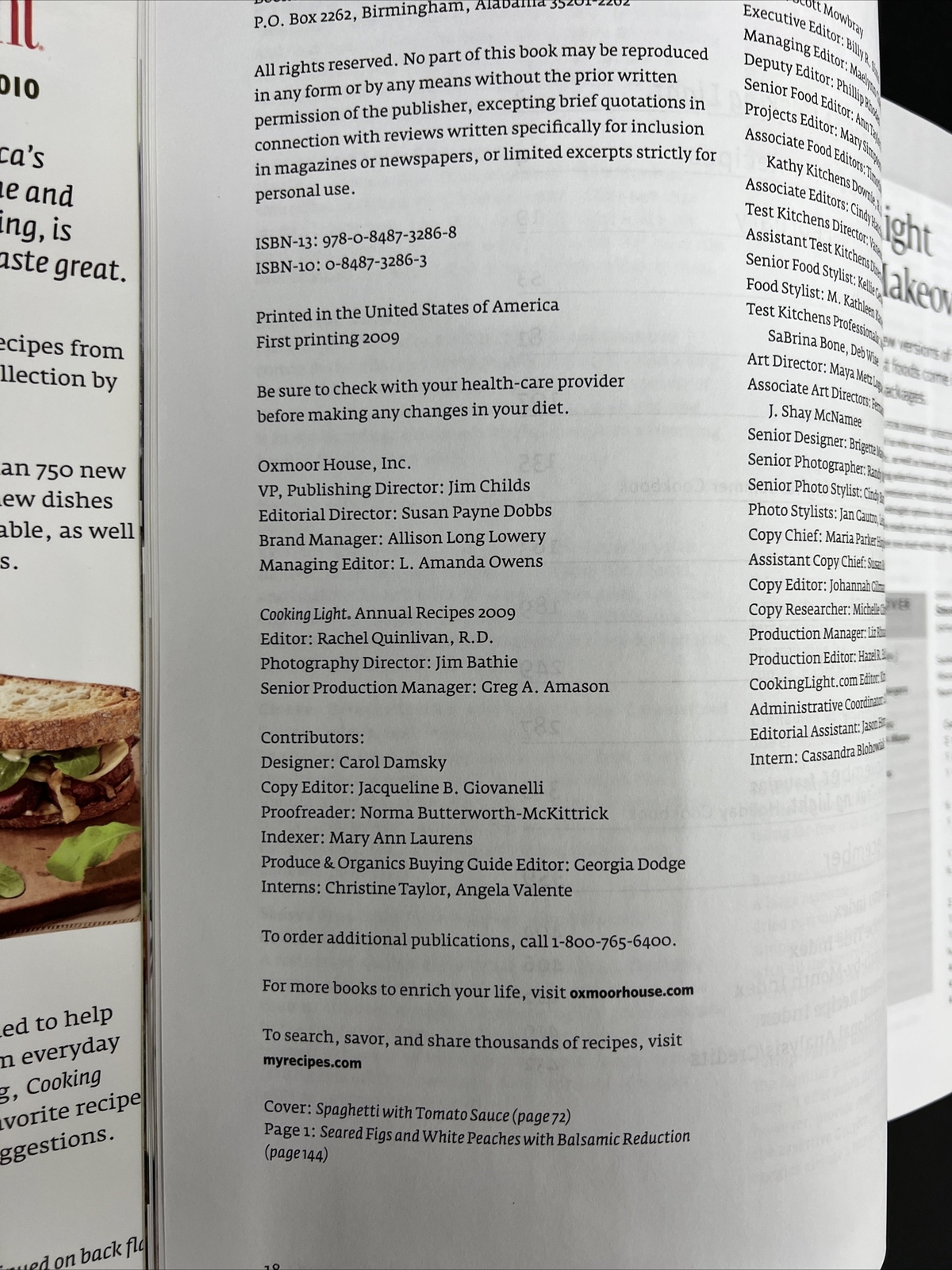 Cooking Light Annual Recipes 2010 A Year&rsquo;s Worth of Cooking Cookbook