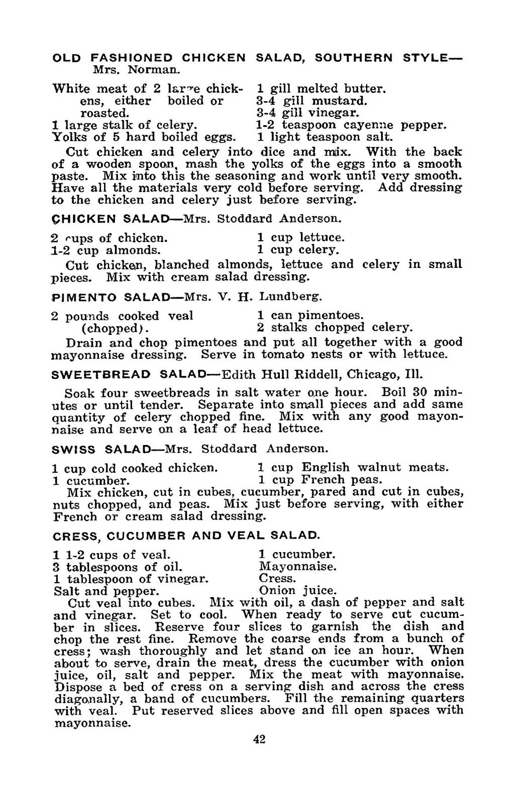 1912 Good Luck Vintage Cook Book 106 Pages