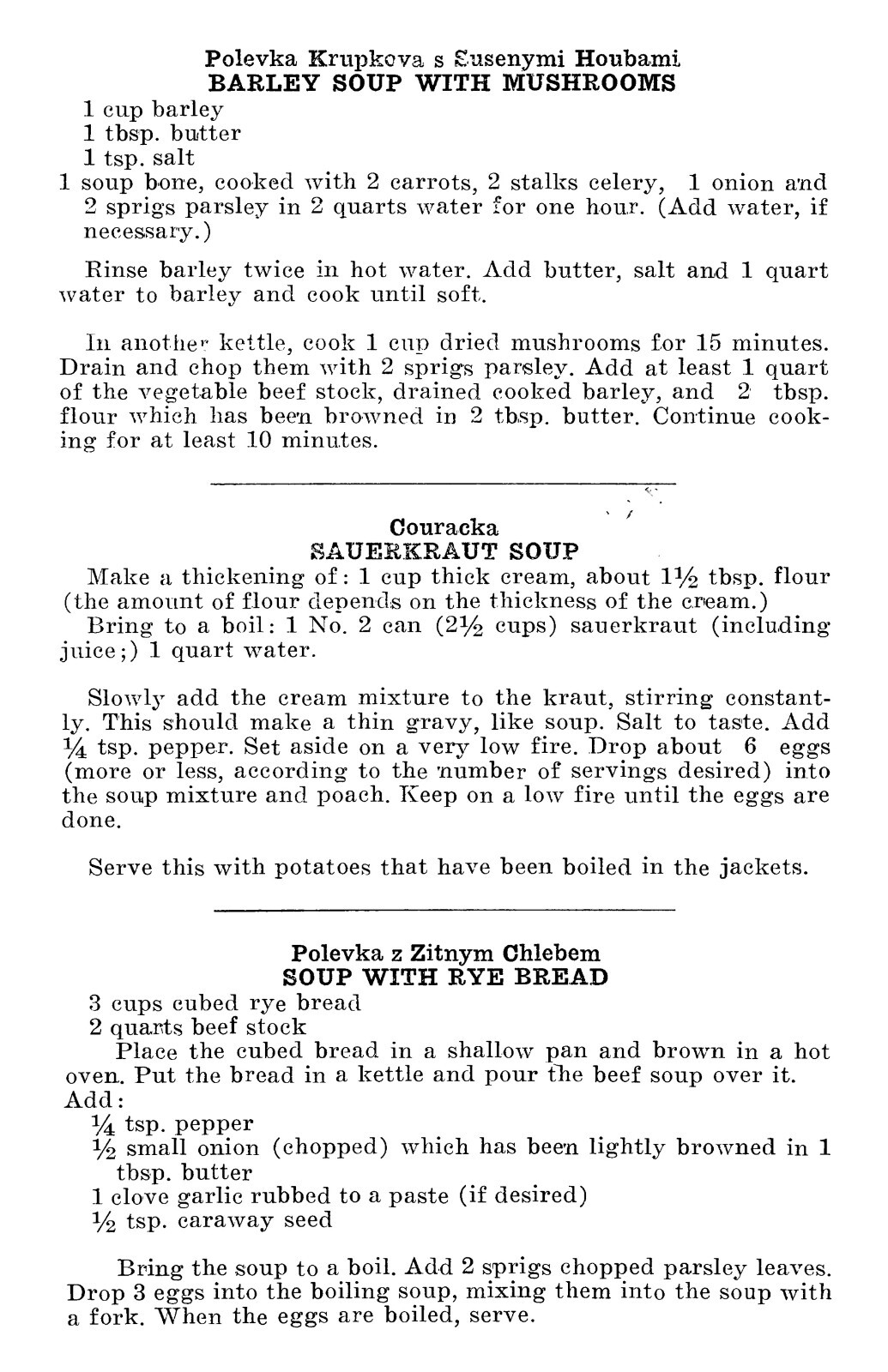 1920 Old Czech Recipes For Today&rsquo;s Kitchens Vintage Cook Book 24 Pages