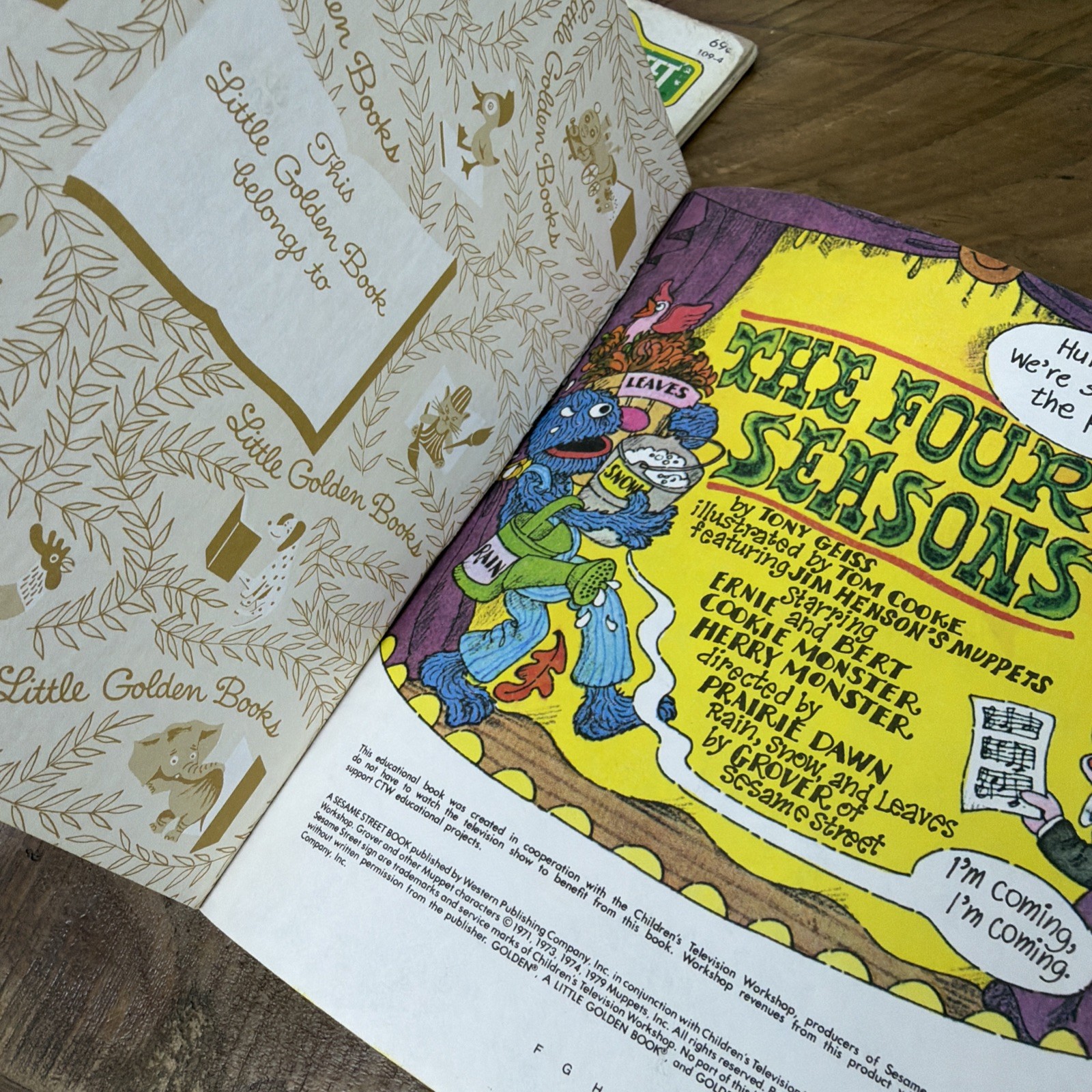 Sesame Street A Little Golden Book Vintage Children&rsquo;s Books 1970-80s