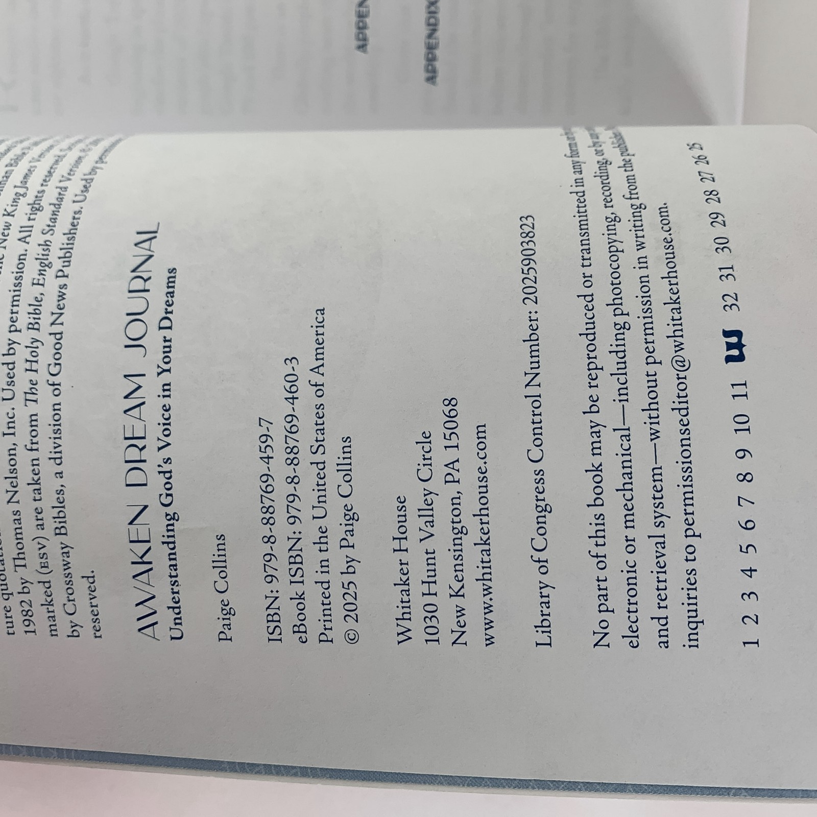 Awaken Dream Journal: Understanding God&rsquo;s Voice in Your Dreams by Paige Collins