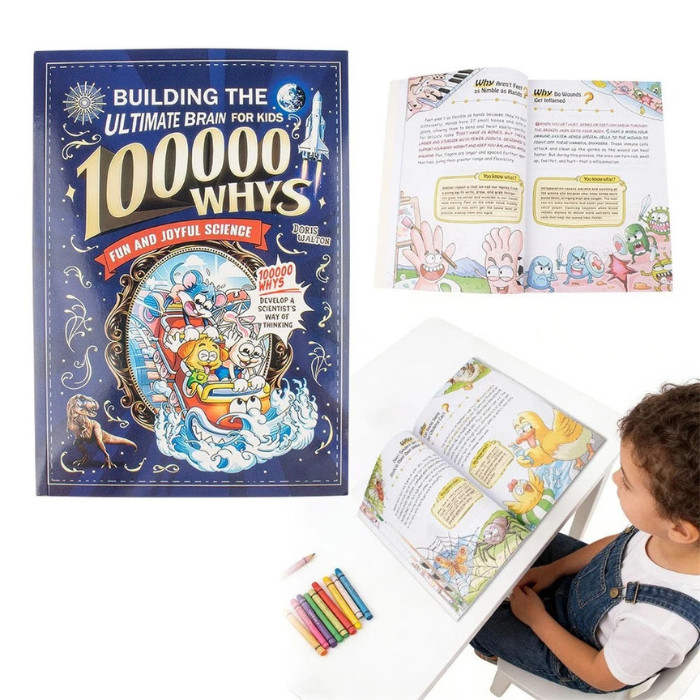 Children&rsquo;s Encyclopedia 100000 Whys Kids Book Ages 6-12 Extracurricular Reading