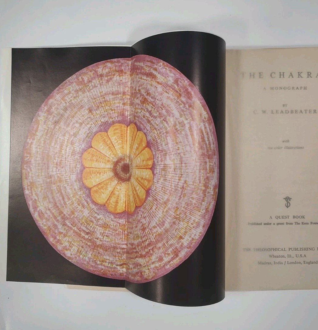 The Chakras C.W. Leadbeater 10 Color Plates Paperback 1972 Theophysical Society