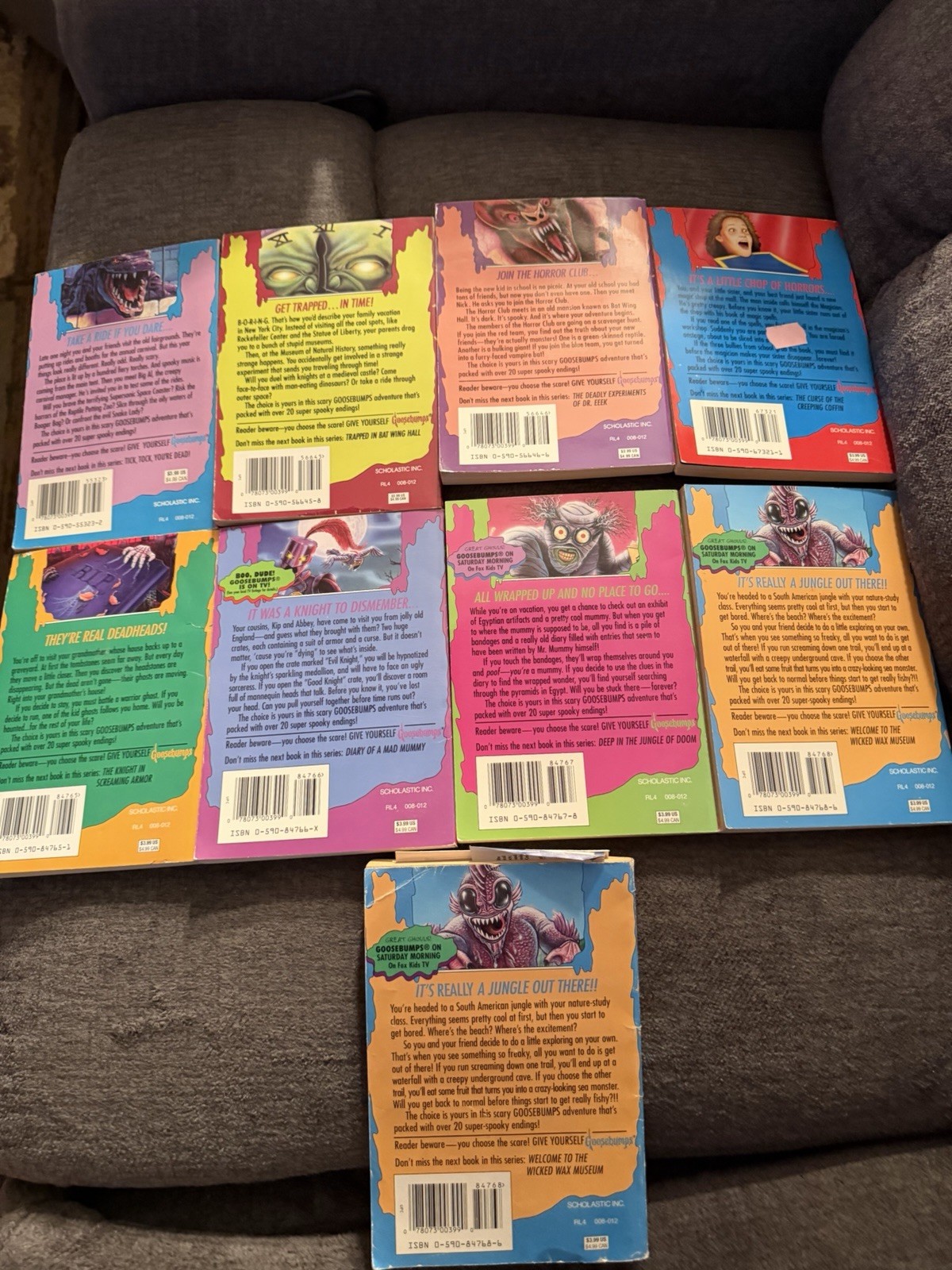 Vtg 90&rsquo;s Goosebumps Book Lot Of 9 Reader Beware You Choose The Scare – RL Stine