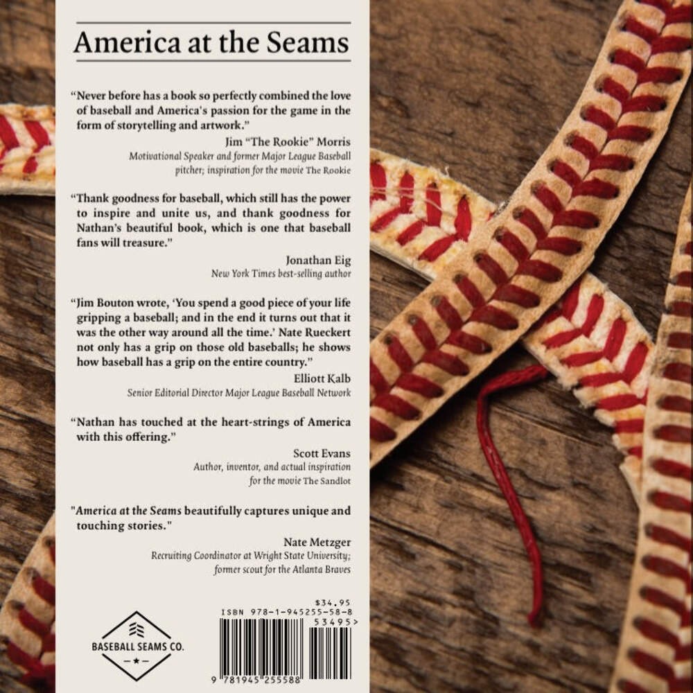 America At The Seams Baseball Hardcover Coffee Table Book by Nathan Rueckert