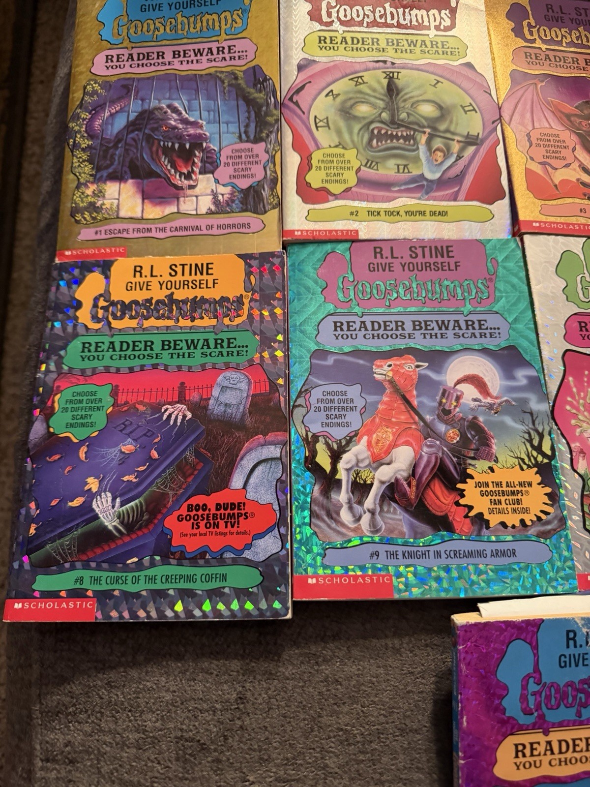 Vtg 90&rsquo;s Goosebumps Book Lot Of 9 Reader Beware You Choose The Scare – RL Stine