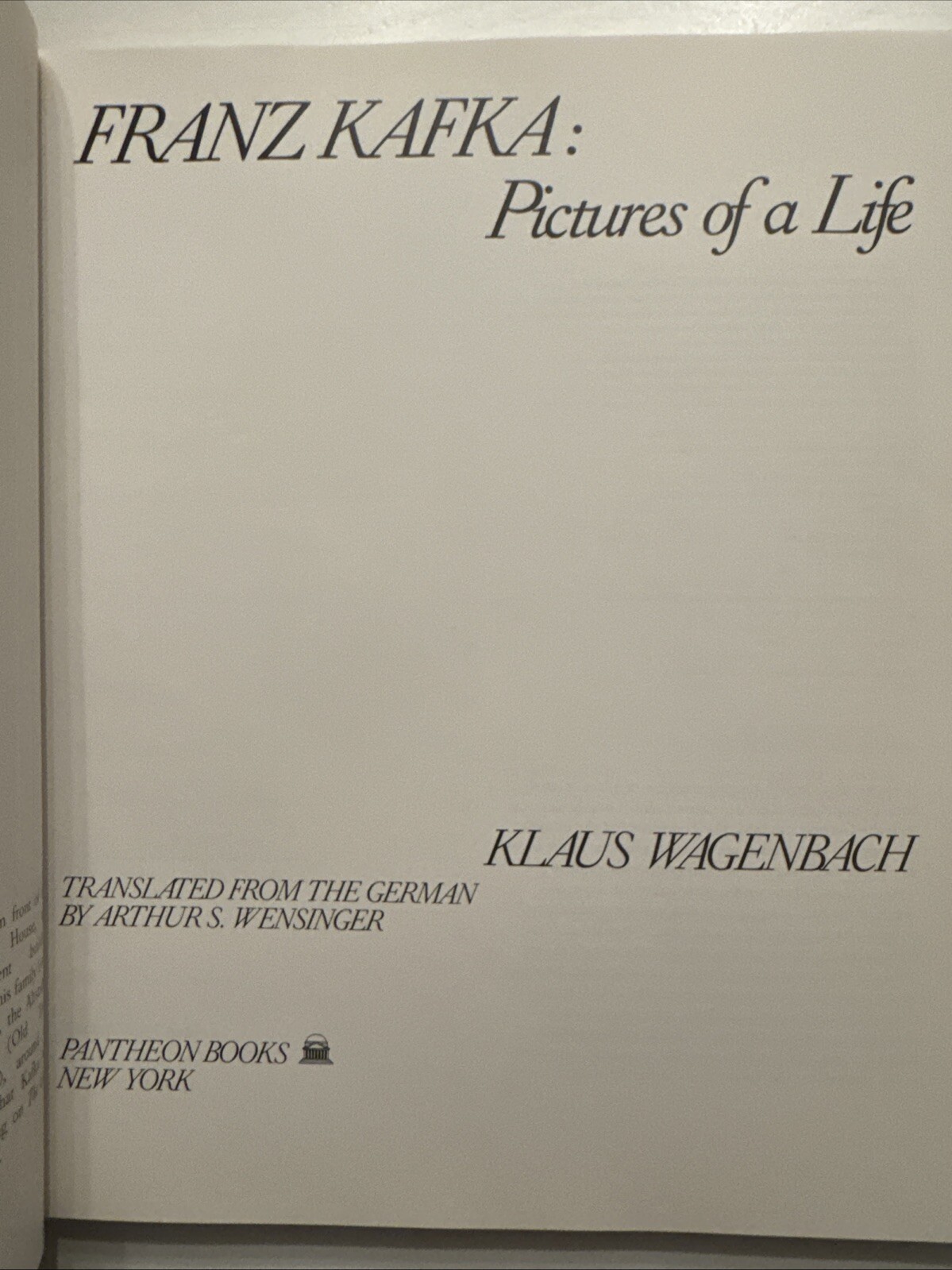 FRANZ KAFKA by Wagenbach, Klaus Paperback / softback Book The Fast Free Shipping