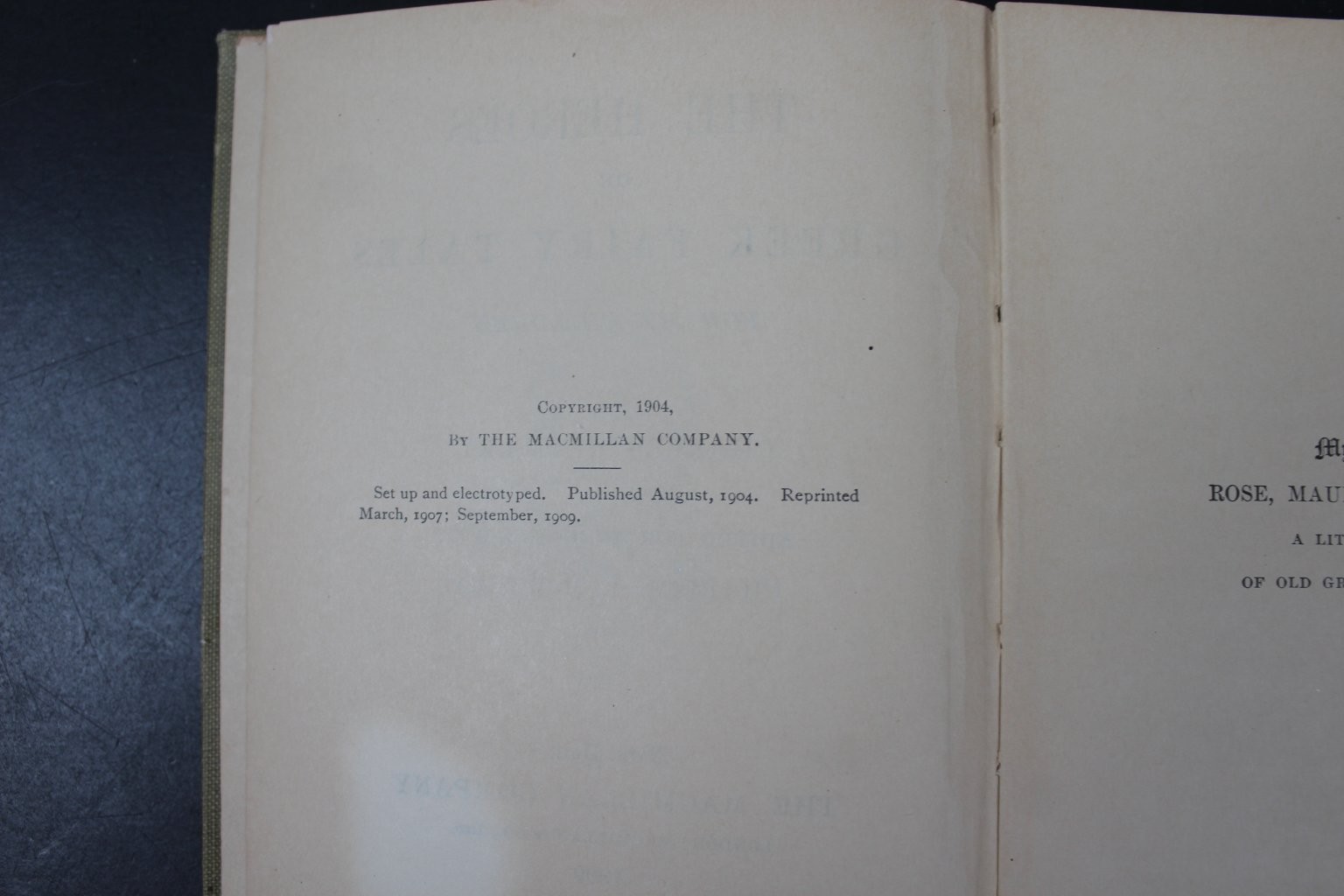The Heroes Kingsley 1909 Greek Fairy Tales Mythology Macmillan Pocket Classics