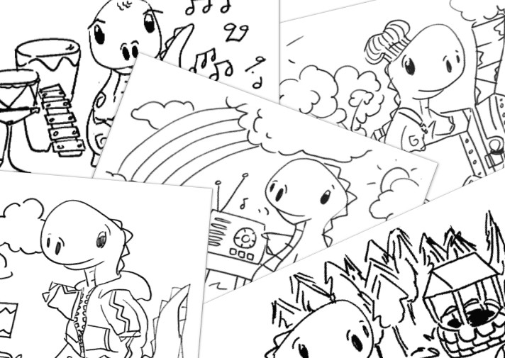 DIGITAL- 2025 Merrick B&W Children&rsquo;s Dinosaur Coloring Book *PRINT REQ&rsquo;D* 26 pgs