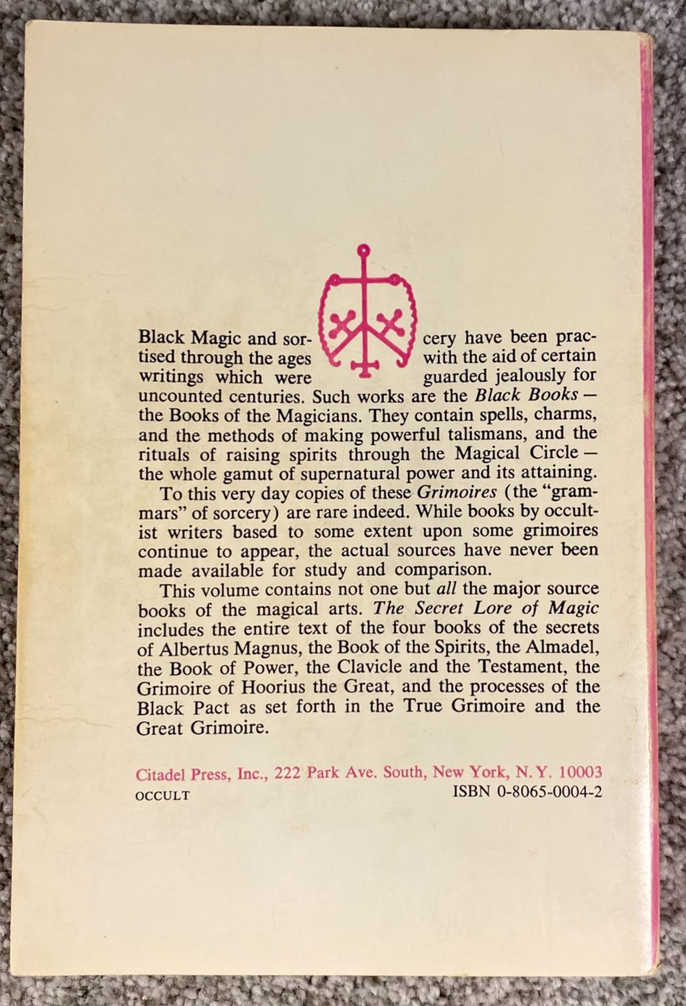 The Secret Lore of Magic, Sayed Idries Shah First Paperbound Edition Book, 1970