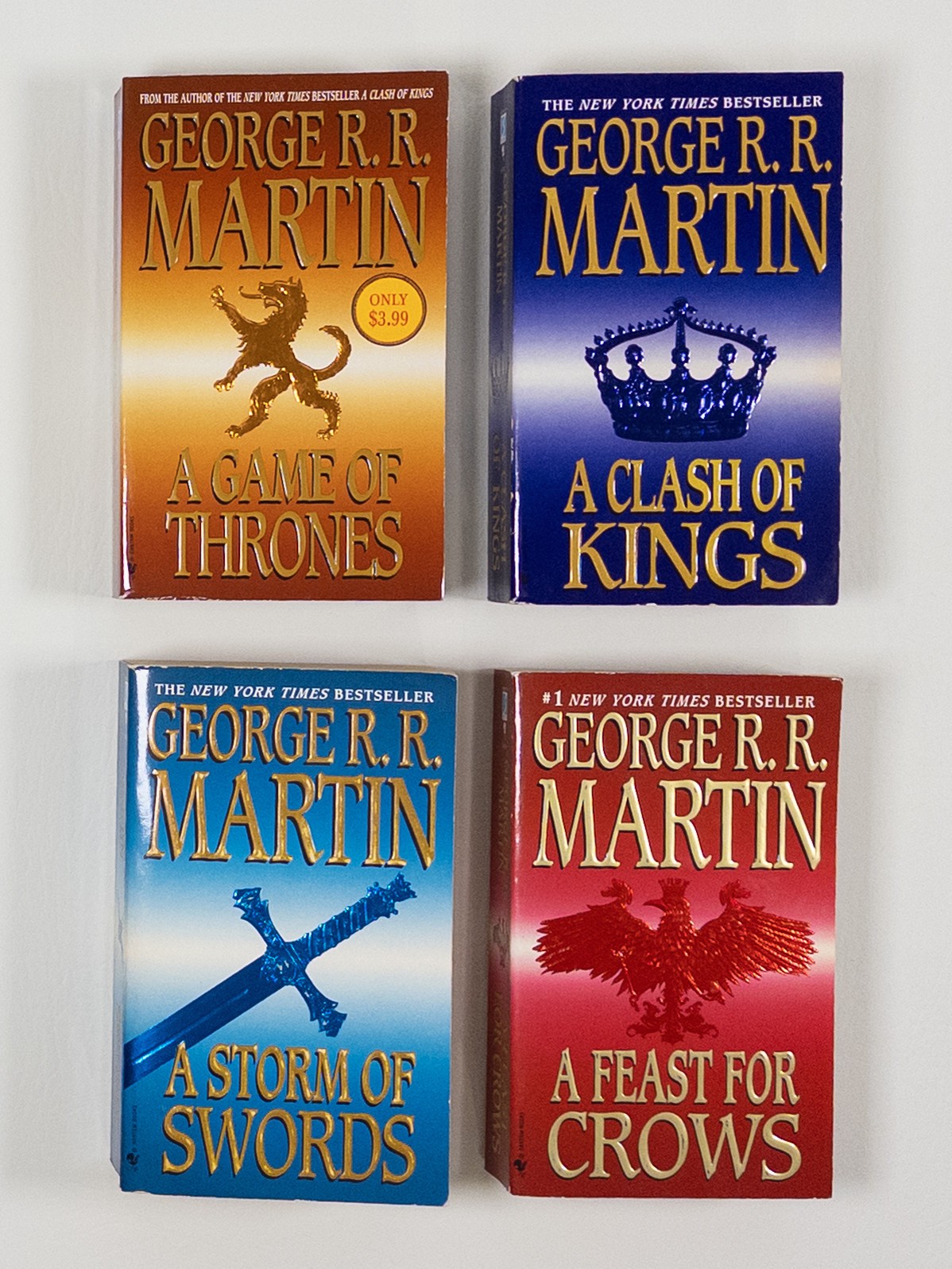 George R.R. Martin ASOIAF 4 PB Lot Game Clash Storm Feast Bantam Spectra