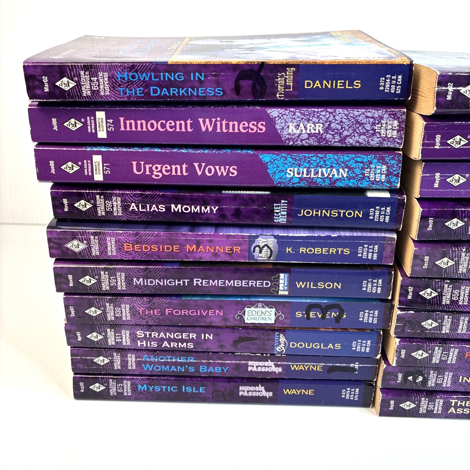Harlequin INTRIGUE Paperback Romance Early 2000&rsquo;s PB Books X 20