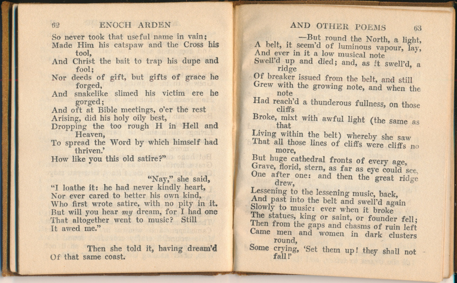 ENOCH ARDEN AND OTHER POEMS ALFRED LORD TENNYSON LITTLE LEATHER LIBRARY 1920&rsquo;S
