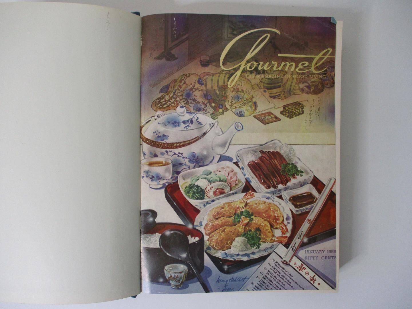 GOURMET, The Magazine of Good Living; Vol. 15 – 1955 – 12 Issues in a Hardcover