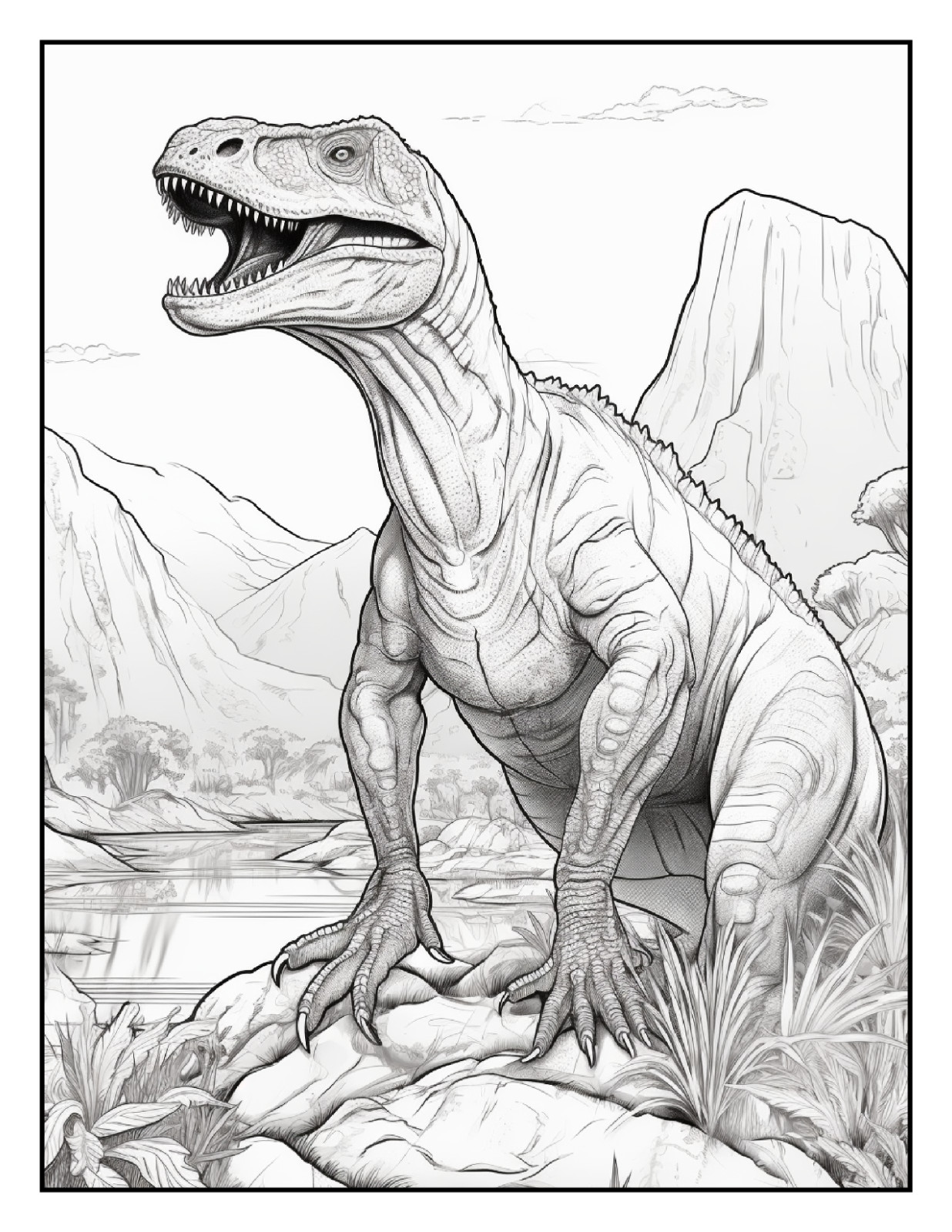 « Cute Dinosaur Coloring Book – Perfect Gift for Kids Who Love Dinosaurs »