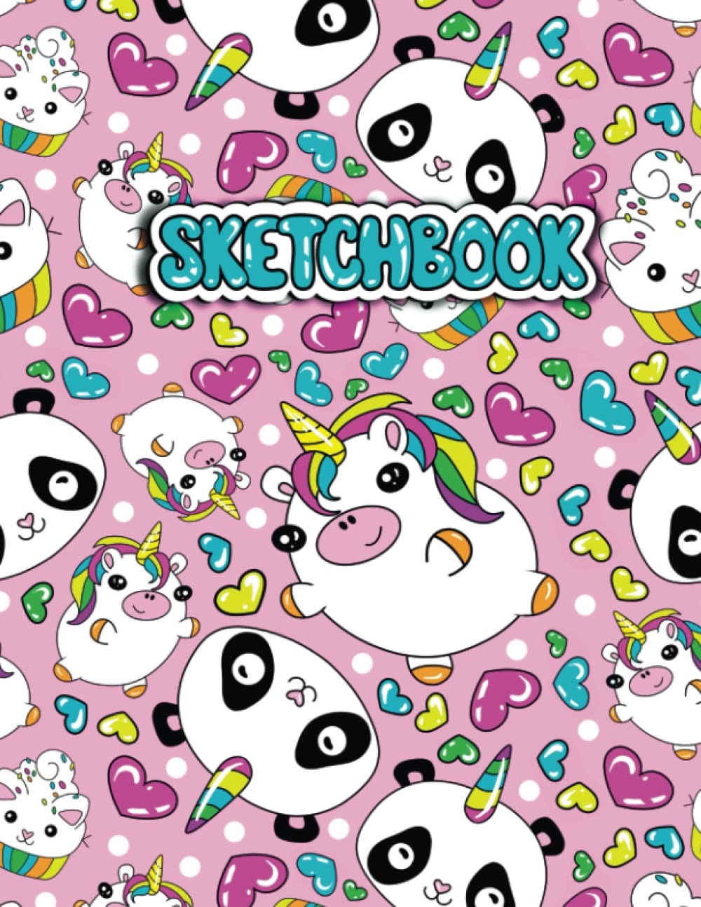 Sketchbook: Cute Unicorn Kawaii Sketchbook for Girls with 100+ Pages of 8.5&Prime;…